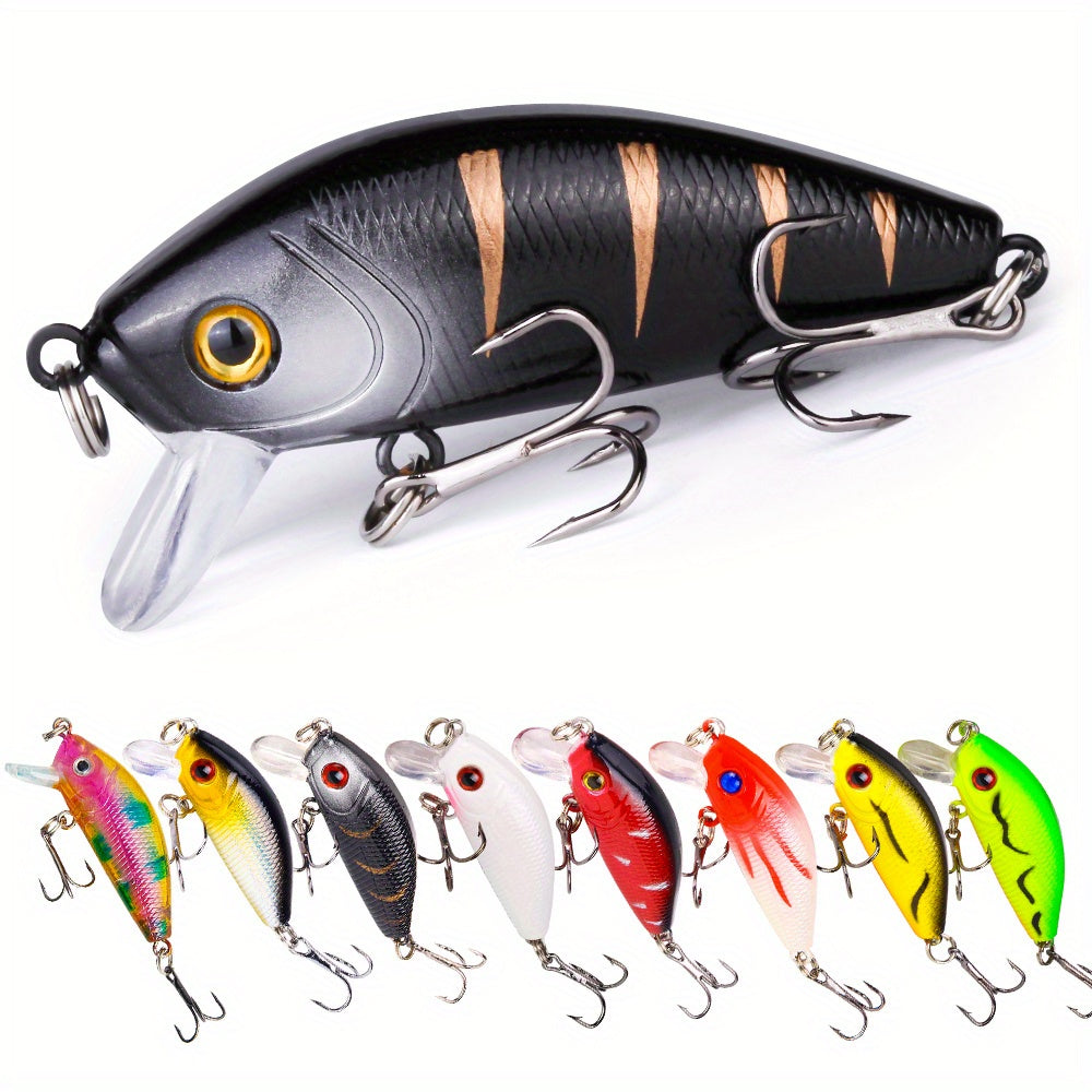 Hard Fishing Lures Set, Includes Minnow Popper Pencil Crank Baits for Bass Pike Fit