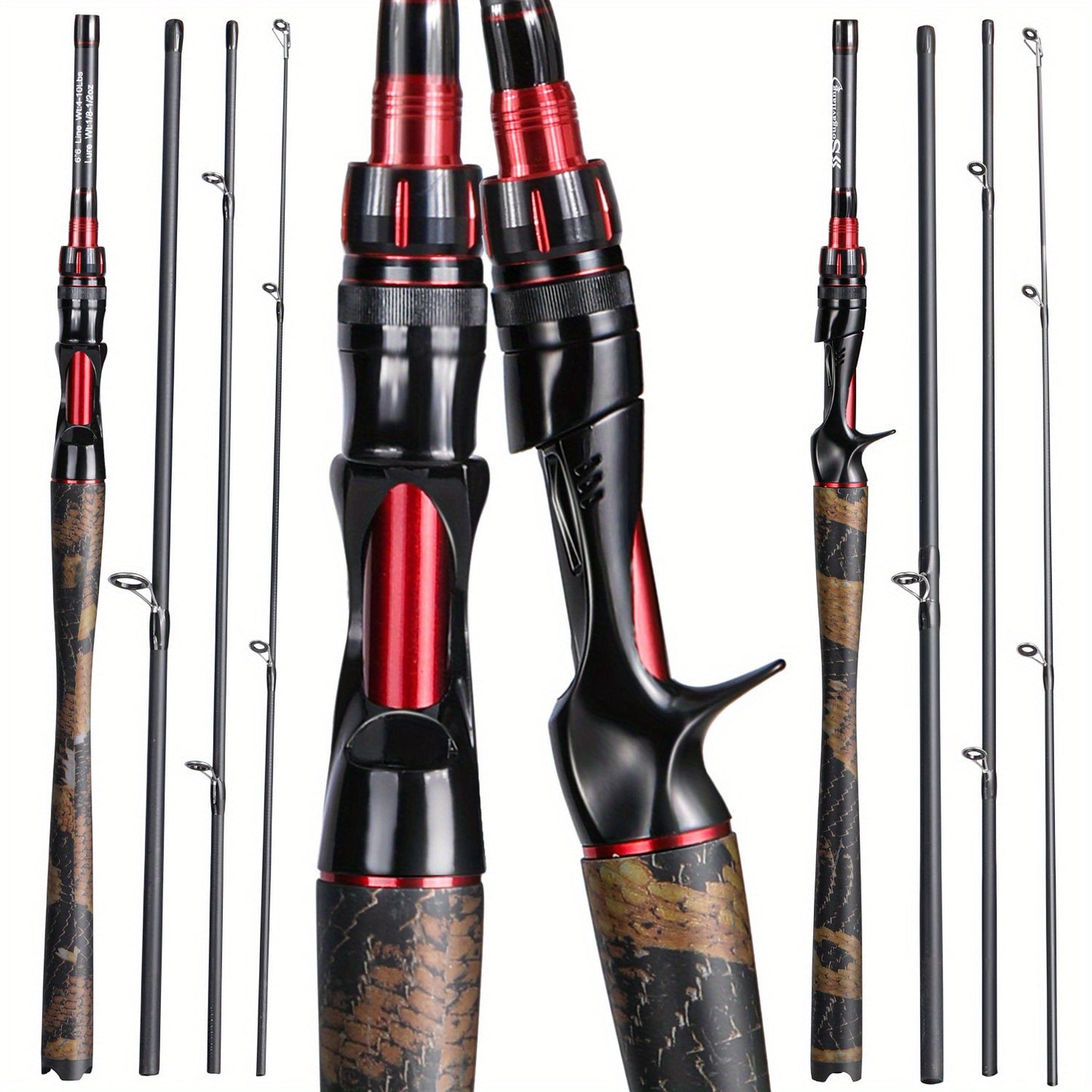 Sougayilang Carbon Fiber Baitcasting Rod, Medium Action, Medium Power Level, for Casting Technique