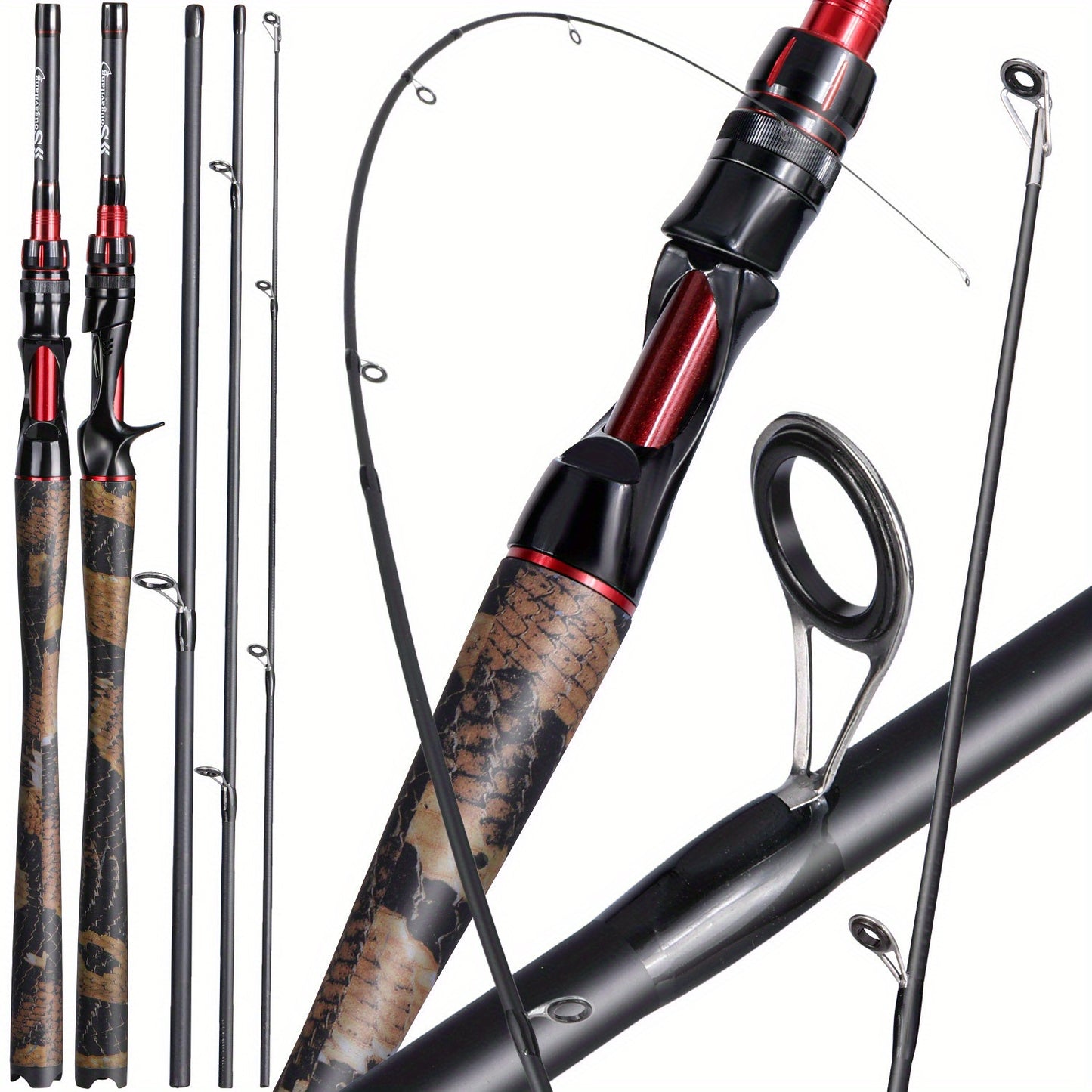 Sougayilang Carbon Fiber Baitcasting Rod, Medium Action, Medium Power Level, for Casting Technique