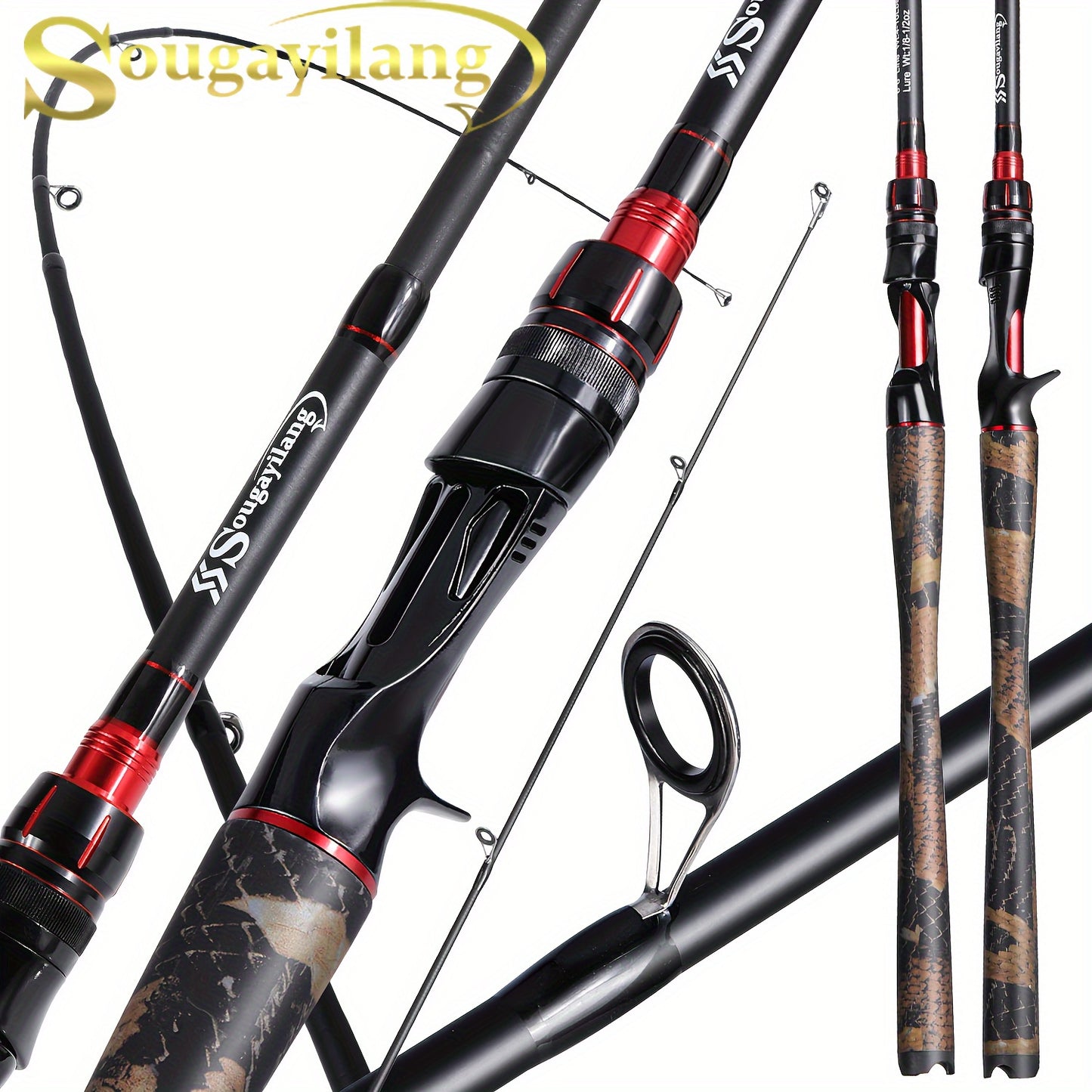 Sougayilang Carbon Fiber Baitcasting Rod, Medium Action, Medium Power Level, for Casting Technique