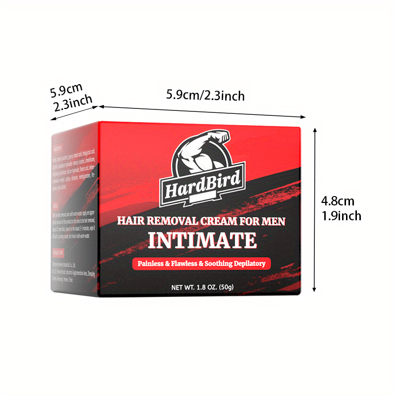 1pc Men's Intimate Hair Removal Cream - Fast-Acting, Groin & Body - Formaldehyde-Free, for All Skin Types