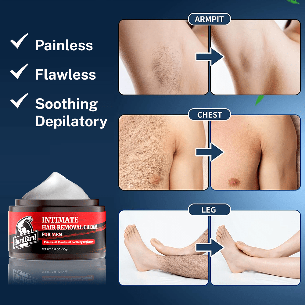 1pc Men's Intimate Hair Removal Cream - Fast-Acting, Groin & Body - Formaldehyde-Free, for All Skin Types