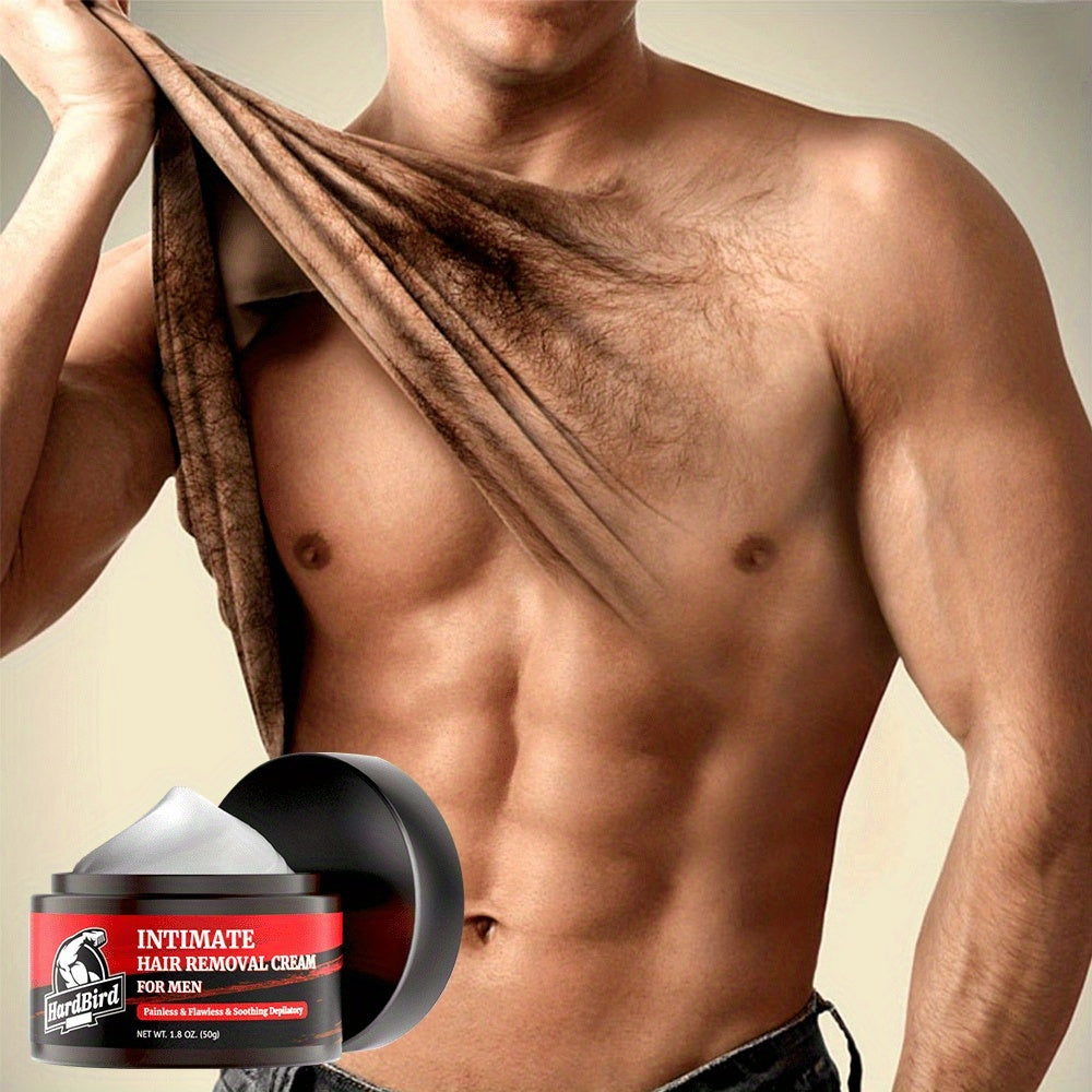 1pc Men's Intimate Hair Removal Cream - Fast-Acting, Groin & Body - Formaldehyde-Free, for All Skin Types