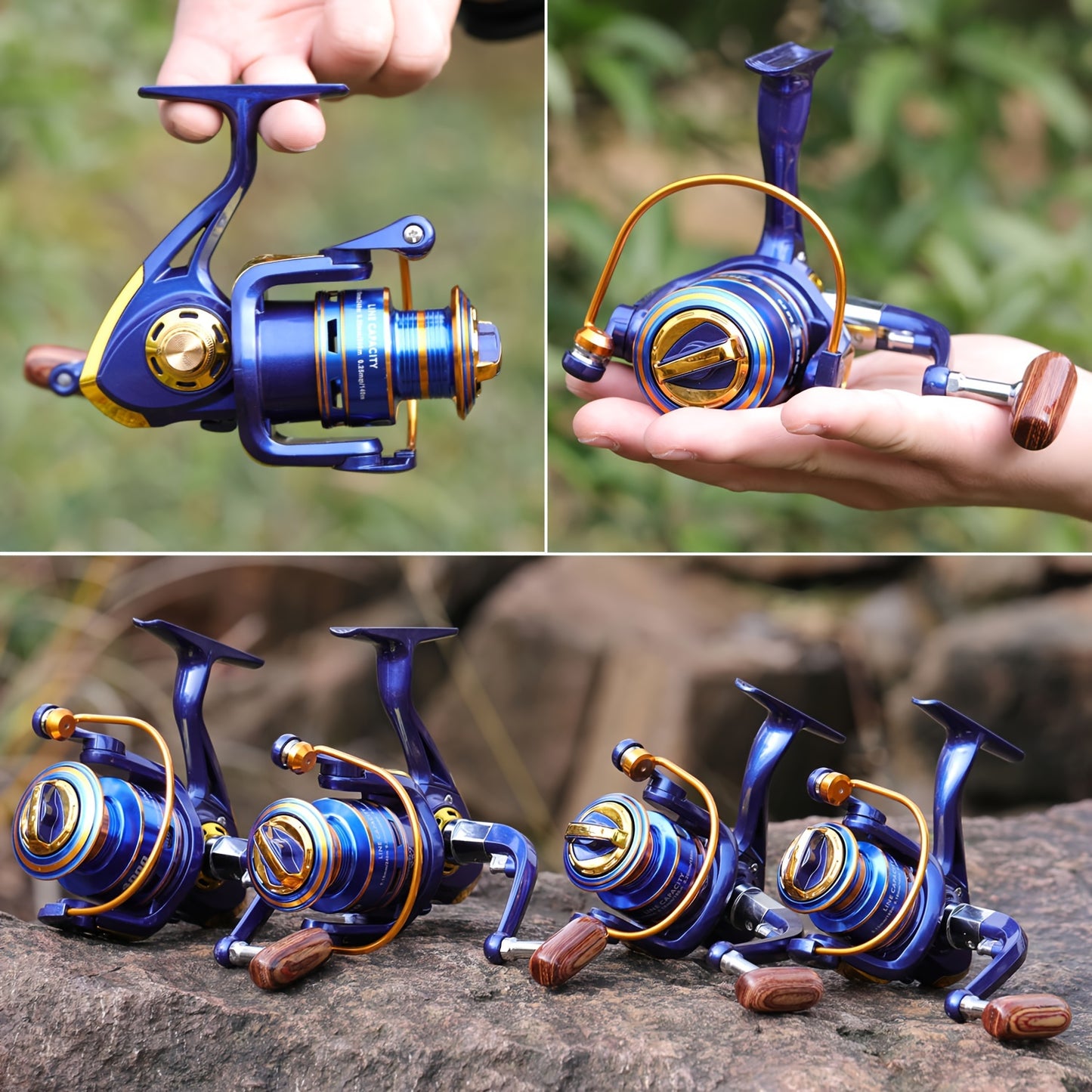 Sougayilang 1pc Spinning Reel, Aluminum Spool, 12 Ball Bearings, 5.2:1/4.9:1 Gear Ratio