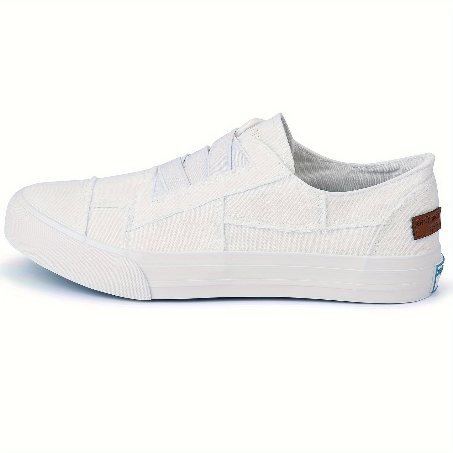 Women's Casual Slip-On Canvas Sneakers - No Laces, Elastic Low Top