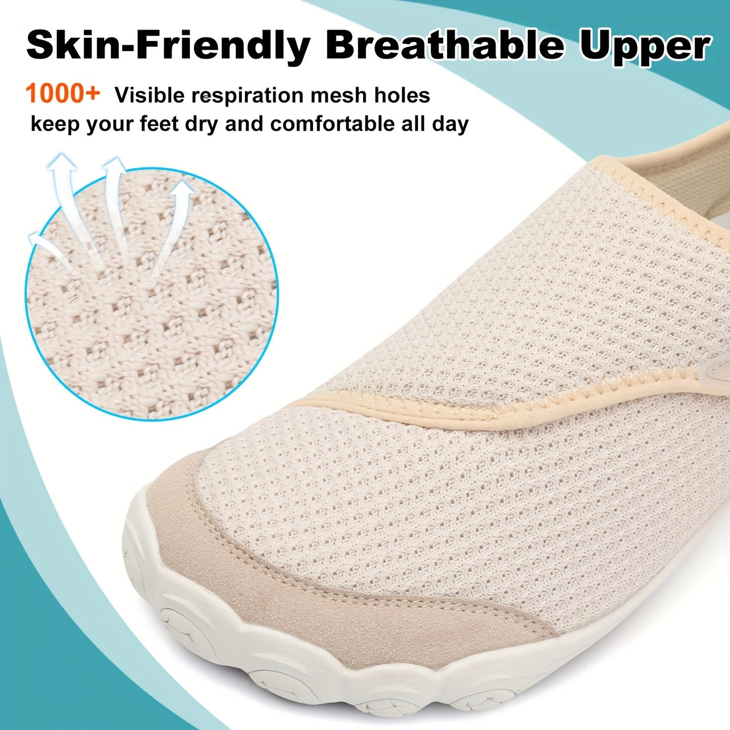 Women's Lightweight Breathable Walking Shoes - Adjustable Barefoot Sneakers for Edema & Swollen Feet