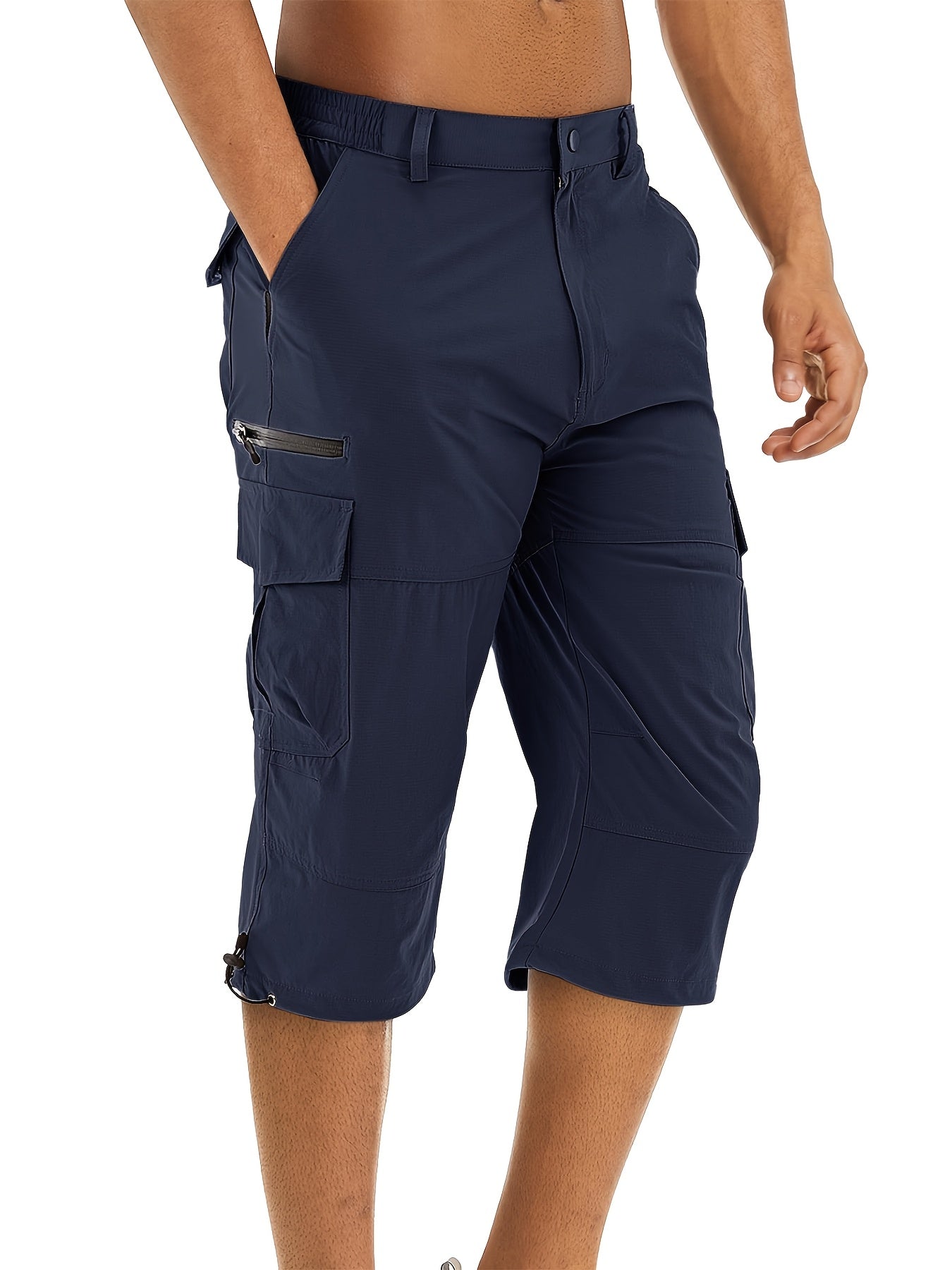 Men's Nylon Spandex, Lightweight, Breathable, Elastic Side, Water-resistant Cargo Pants