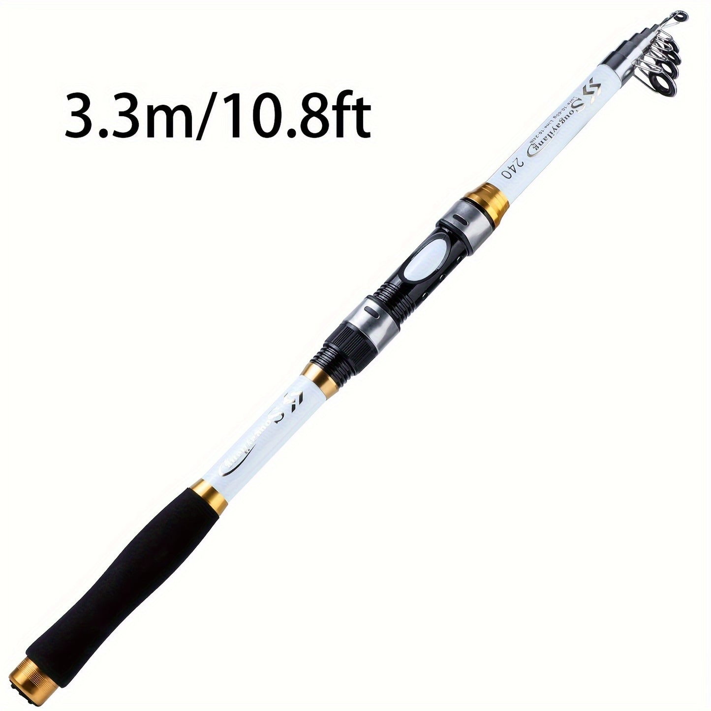 Sougayilang Spinning Rod Max Drag 10Kg Ultralight Carbon Fiber Portable Telescopic Fishing Pole