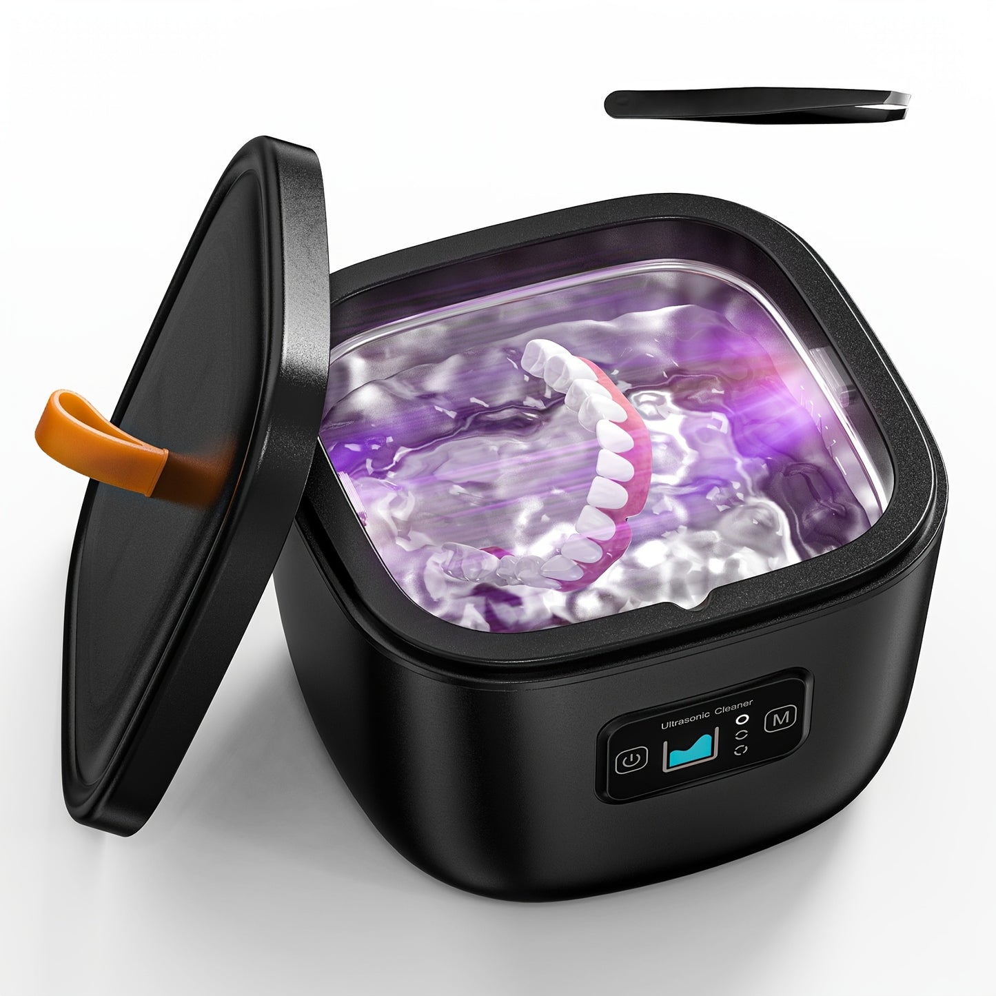 Ultrasonic Denture Cleaner, Multi-Function Jewelry and Oral Care Specialist, 110V-240V AC Powered