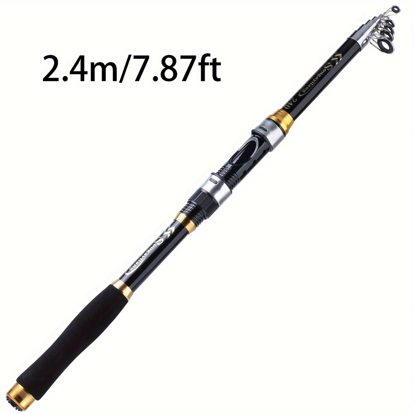 Sougayilang Spinning Rod Max Drag 10Kg Ultralight Carbon Fiber Portable Telescopic Fishing Pole