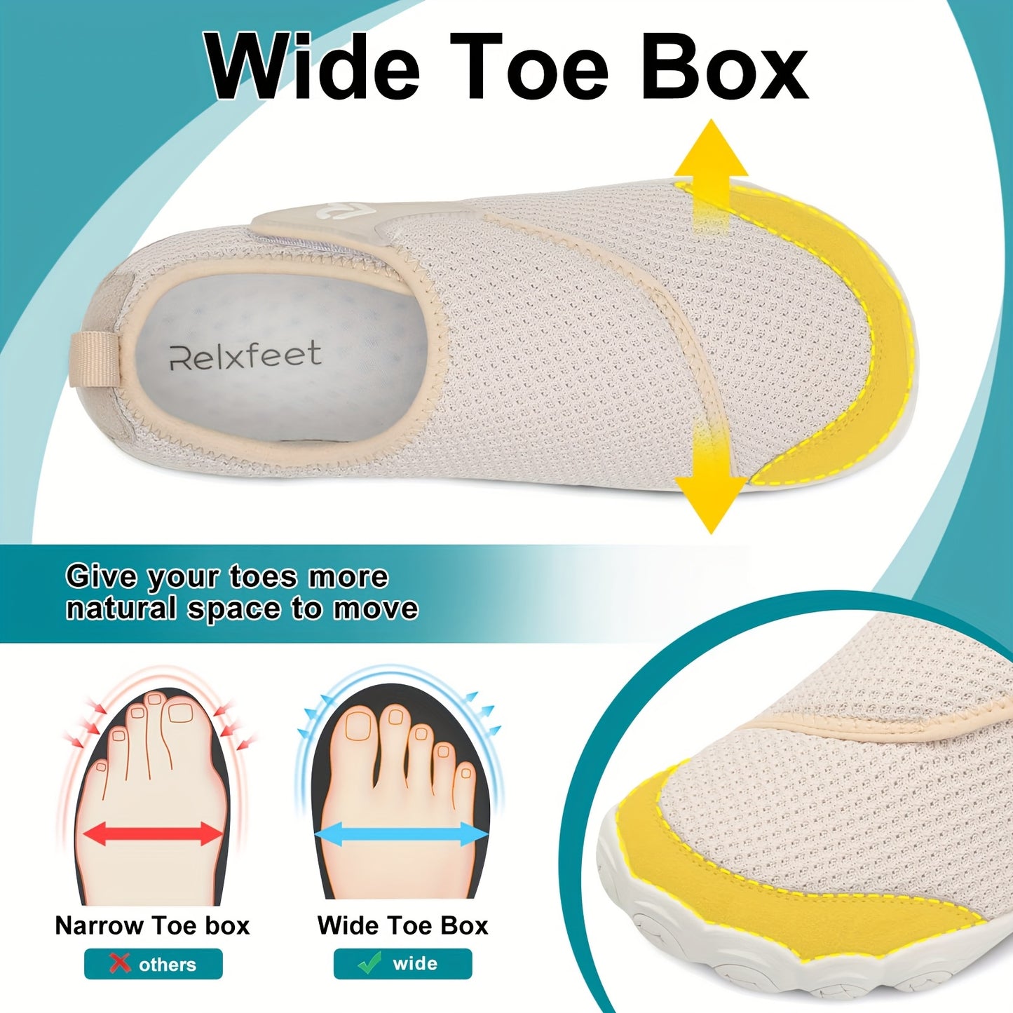 Women's Lightweight Breathable Walking Shoes - Adjustable Barefoot Sneakers for Edema & Swollen Feet