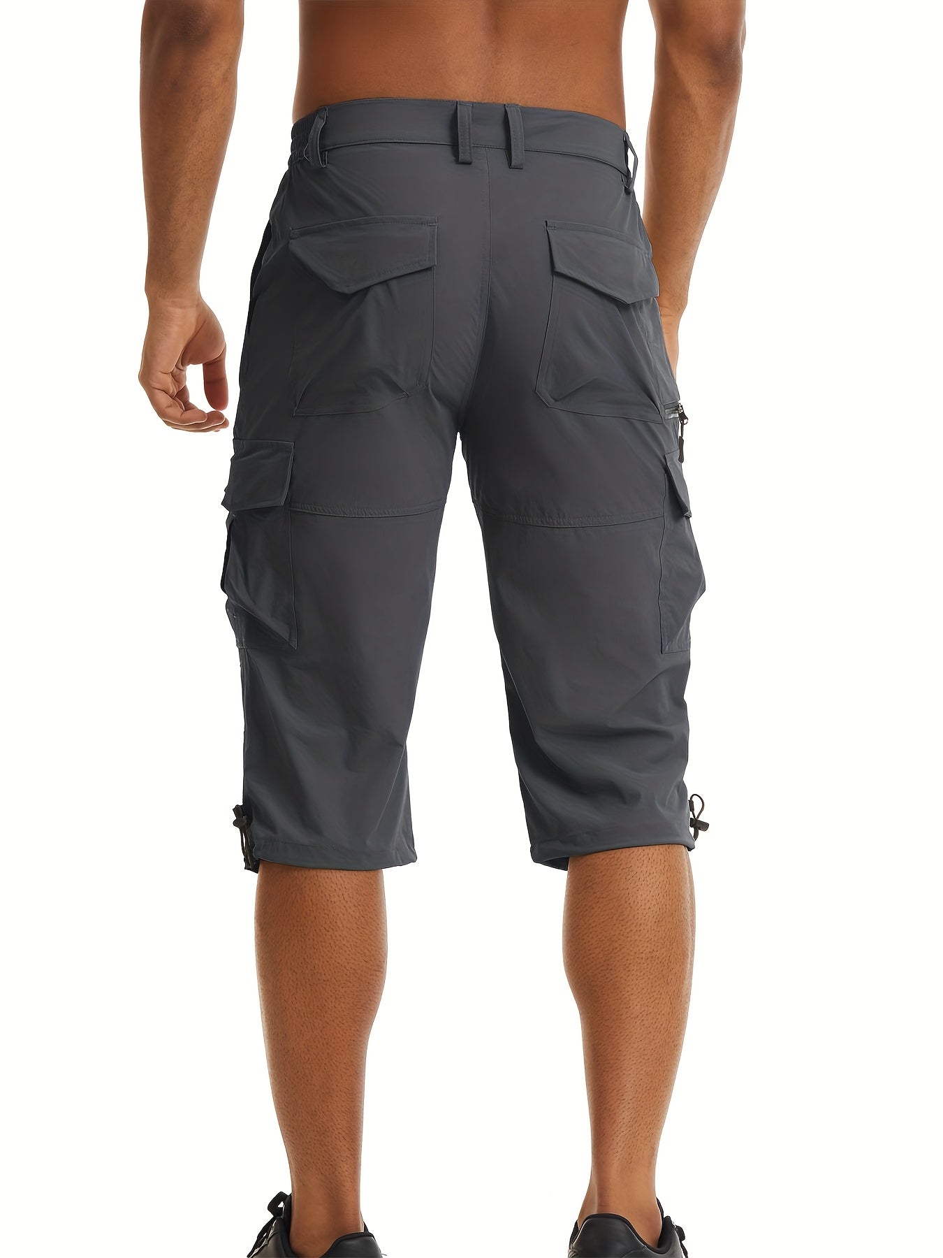 Men's Nylon Spandex, Lightweight, Breathable, Elastic Side, Water-resistant Cargo Pants