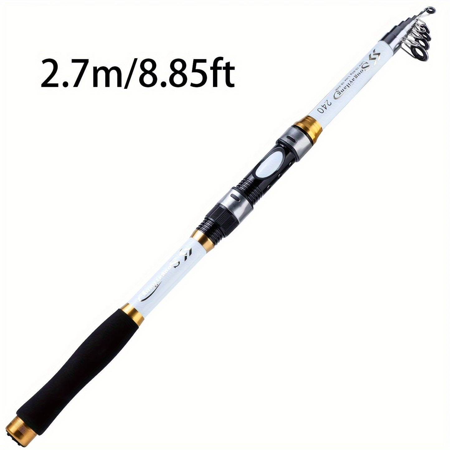 Sougayilang Spinning Rod Max Drag 10Kg Ultralight Carbon Fiber Portable Telescopic Fishing Pole