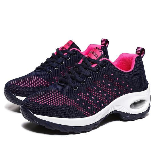 Women's Fashion Casual Sneakers - Breathable, Non-Slip, Lightweight Lace-Up Closure, Cushioned Support