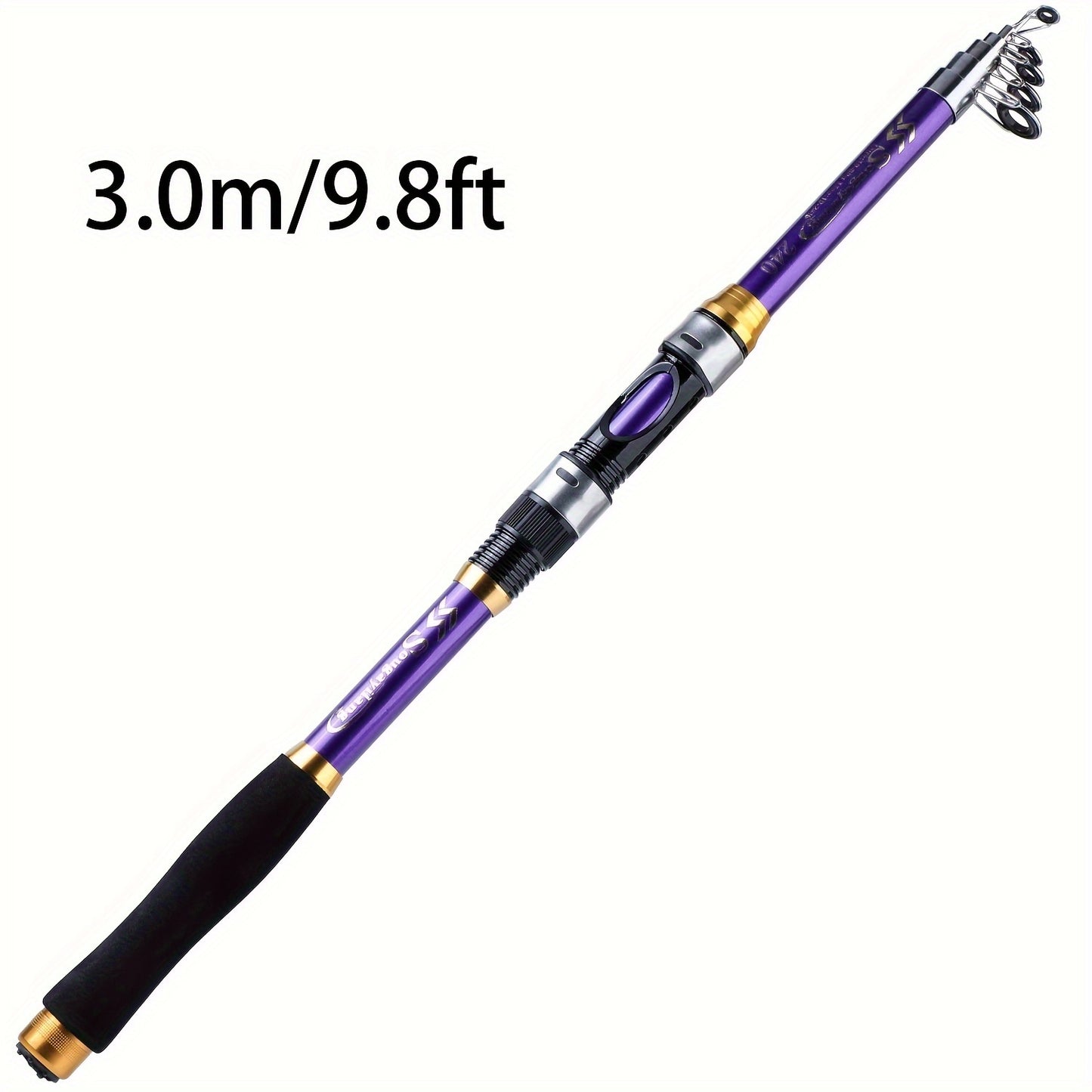 Sougayilang Spinning Rod Max Drag 10Kg Ultralight Carbon Fiber Portable Telescopic Fishing Pole