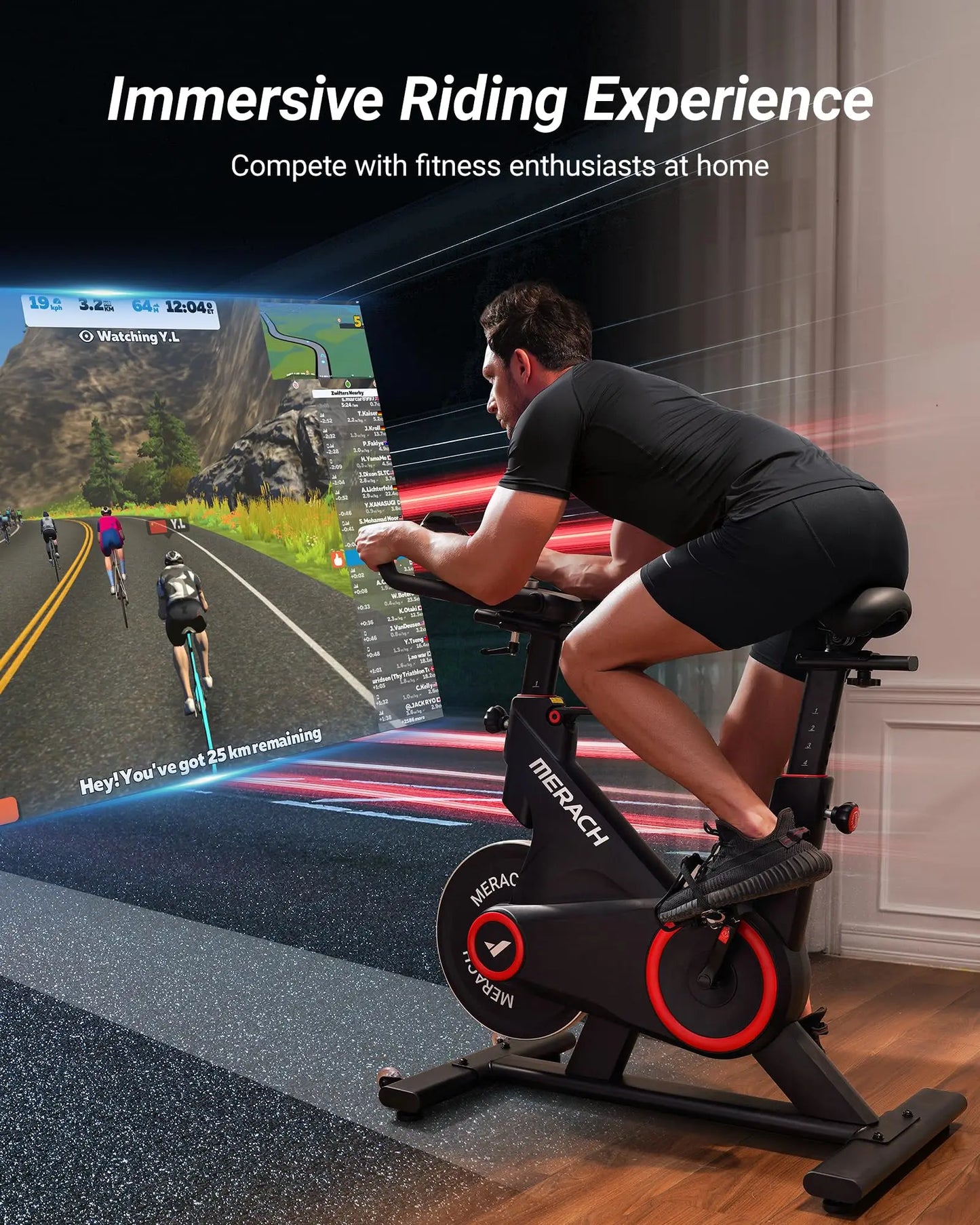 MERACH Indoor Cycling Bike for Home with Magnetic/Auto Resistance Bluetooth, Data Tracking App