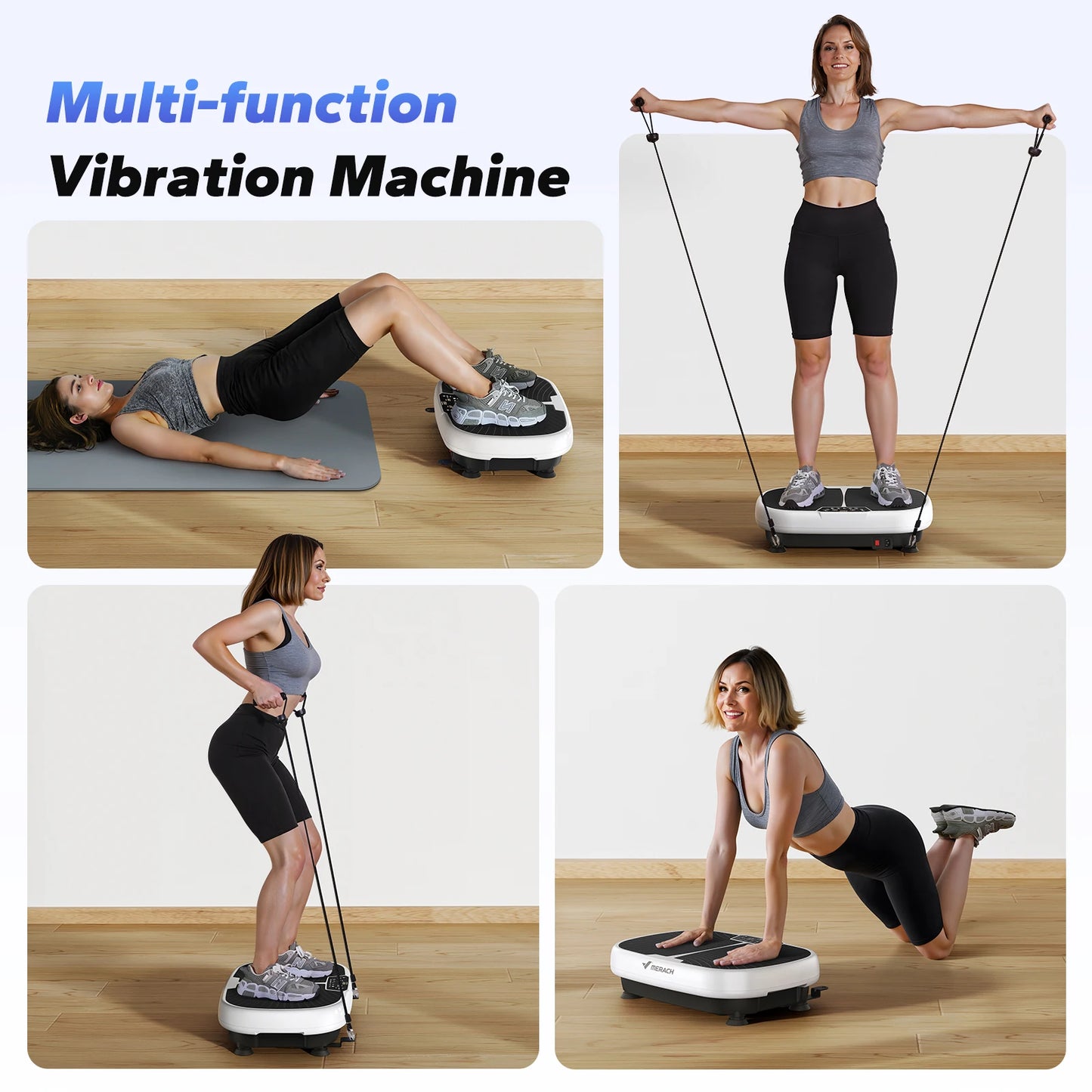 MERACH EMS Vibration Plate Exercise Machine for Lymphatic Drainage Relieve Pain Help Sleep Fat Burning