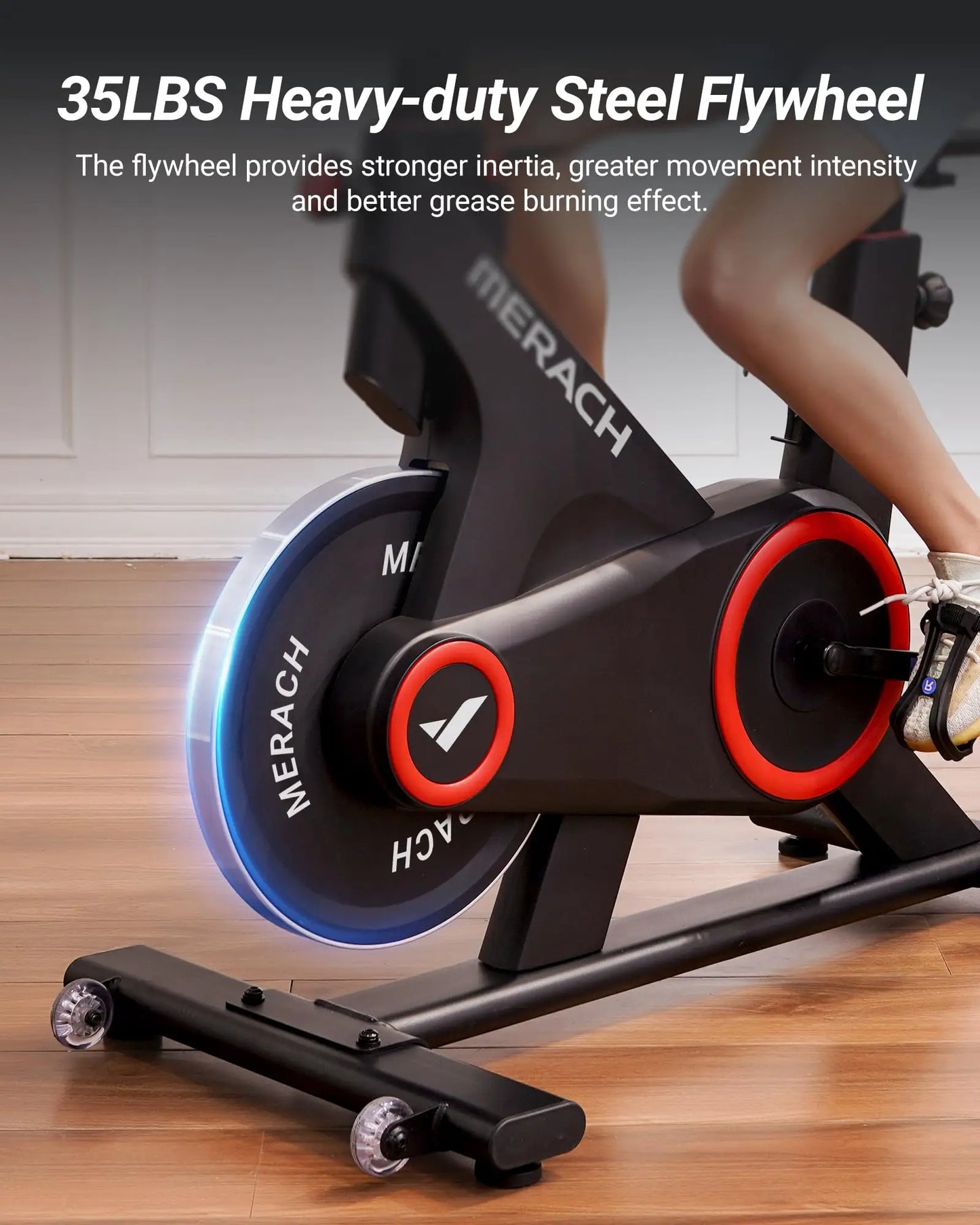 MERACH Indoor Cycling Bike for Home with Magnetic/Auto Resistance Bluetooth, Data Tracking App