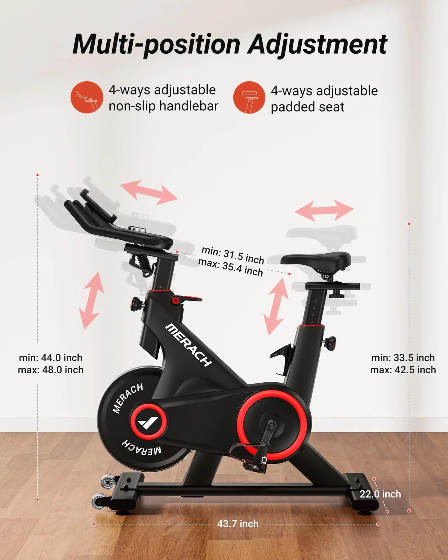 MERACH Indoor Cycling Bike for Home with Magnetic/Auto Resistance Bluetooth, Data Tracking App