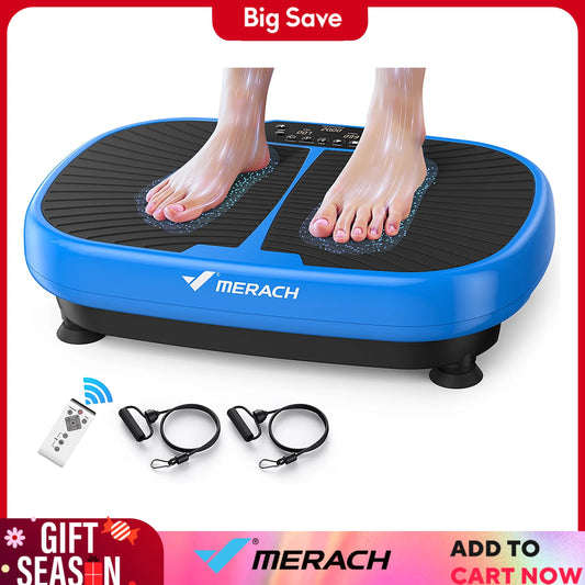 MERACH EMS Vibration Plate Exercise Machine for Lymphatic Drainage Relieve Pain Help Sleep Fat Burning