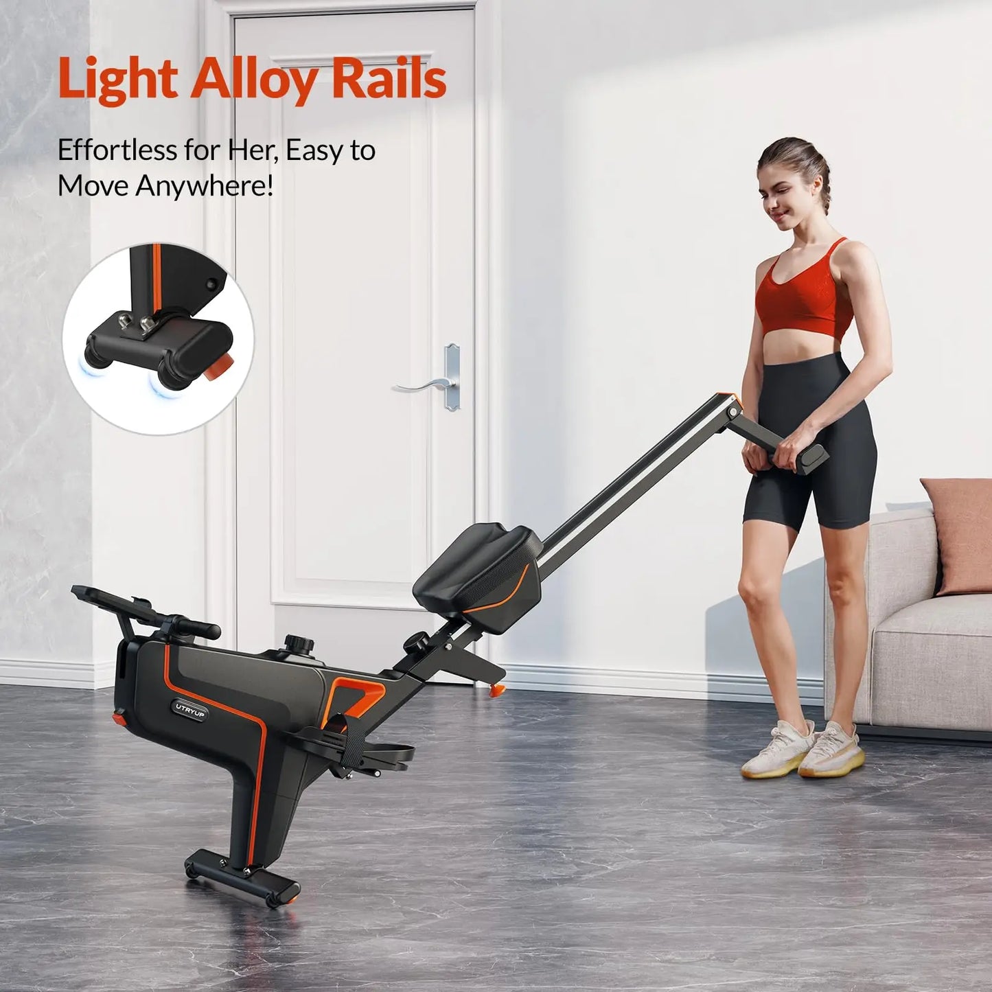 UTRYUP Magnetic Rowing Machines R05 Water Rower R10 16 Levels Quiet Resistance Foldable Home Gym Fitness