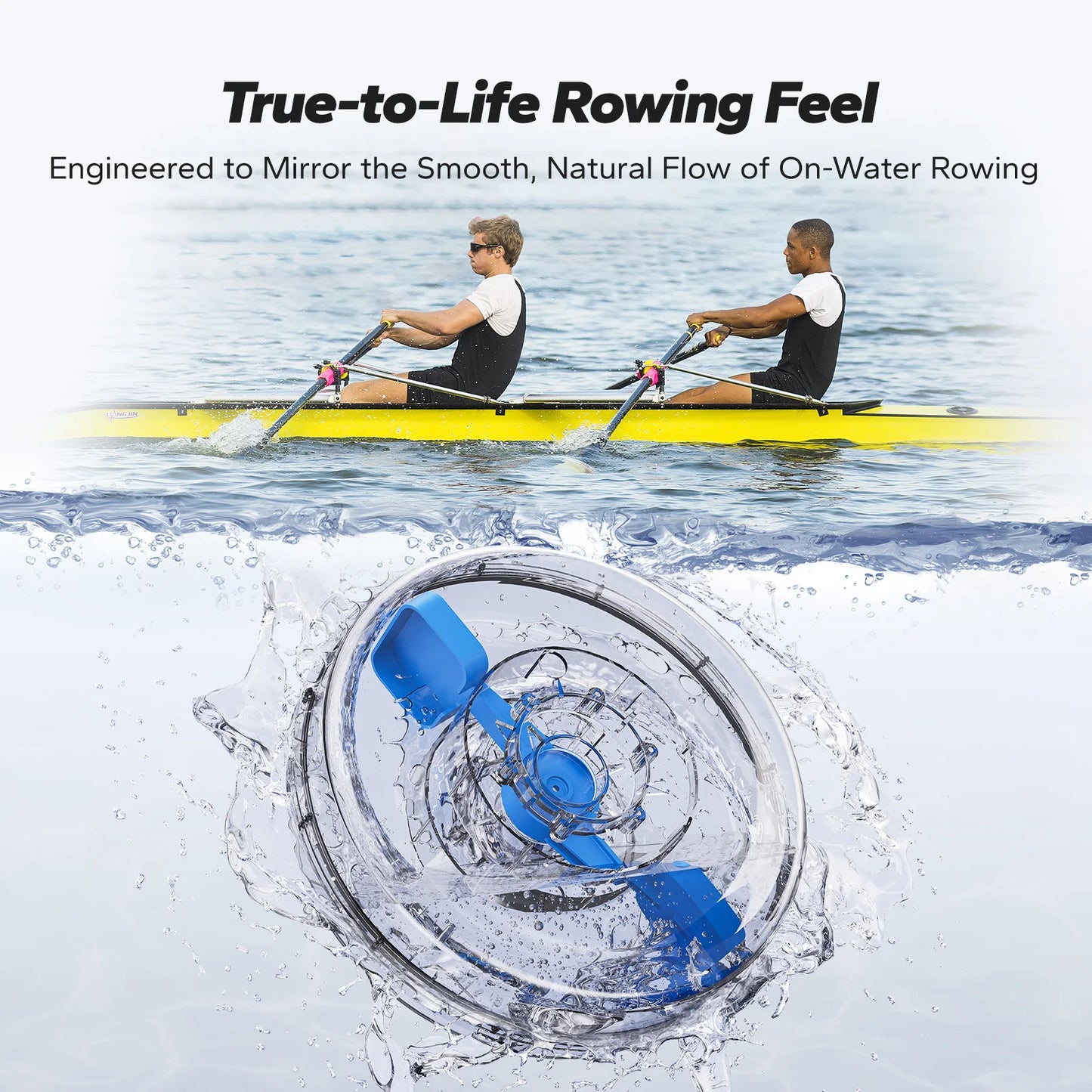 MERACH Water Rowing Machine for Home, 400LBS Weight Capacity, Dedicated Monitor and Comfortable Seat