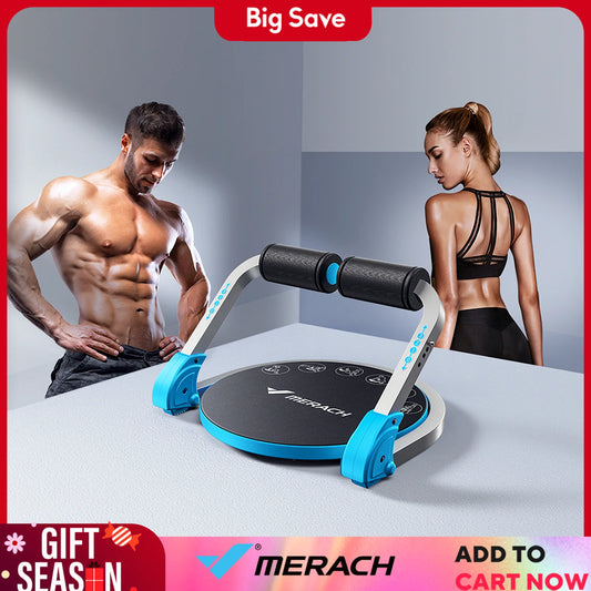 MERACH AB Workout Equipment Adjustable Resistance Automatic Rebound Sit Up Machine for Home Gym Fit