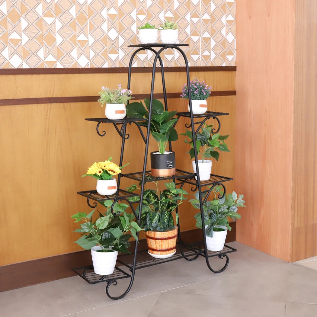 9 Tier Metal Shelf Plant Stand Multilayer Potted Planters Display Indoor,Outdoor,Patio,Garden