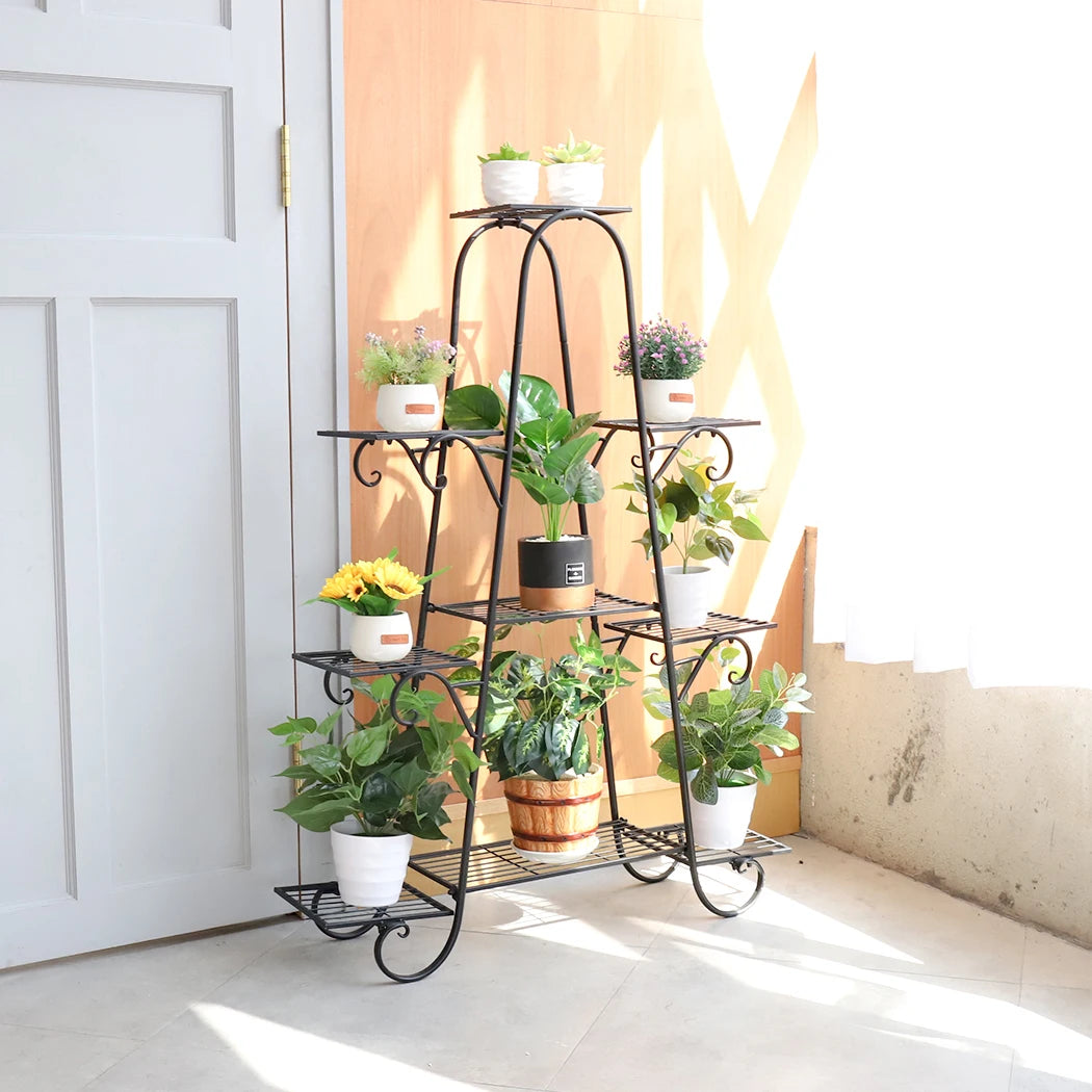 9 Tier Metal Shelf Plant Stand Multilayer Potted Planters Display Indoor,Outdoor,Patio,Garden