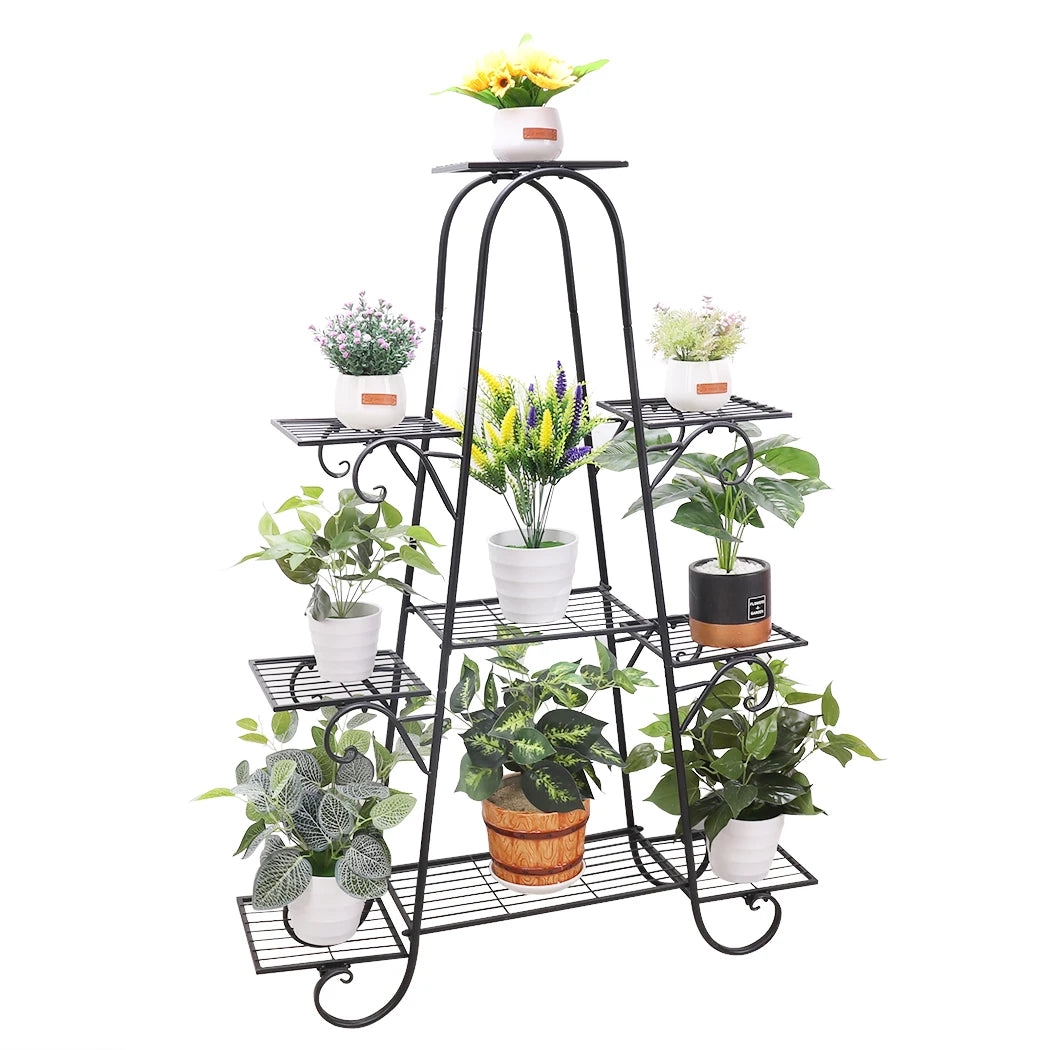 9 Tier Metal Shelf Plant Stand Multilayer Potted Planters Display Indoor,Outdoor,Patio,Garden