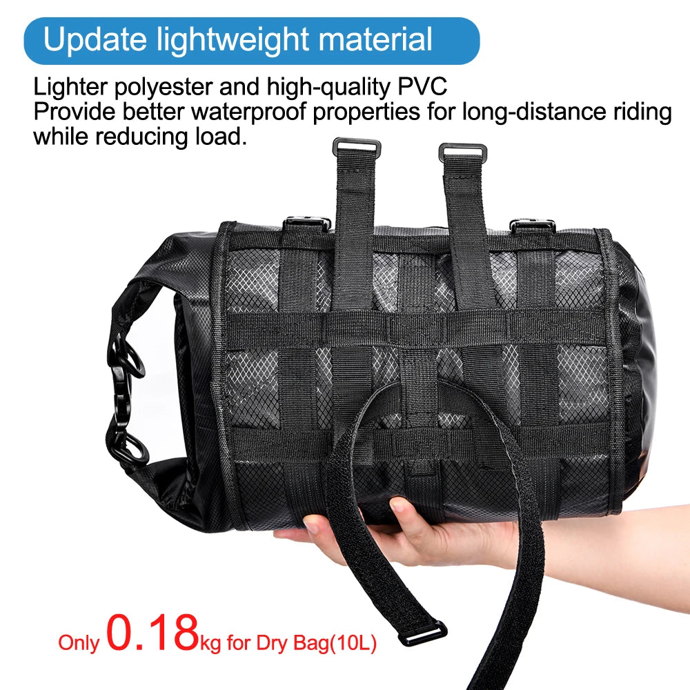 NEWBOLER Bicycle Bag Waterproof Handlebar Bag Front Tube Cycling Bag 20L MTB Bike Accessories