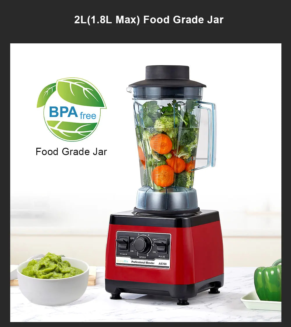 BPA Free Heavy Duty Commercial Grade Blender Professional Mixer Juicer Ice Smoothies Peak 2200W