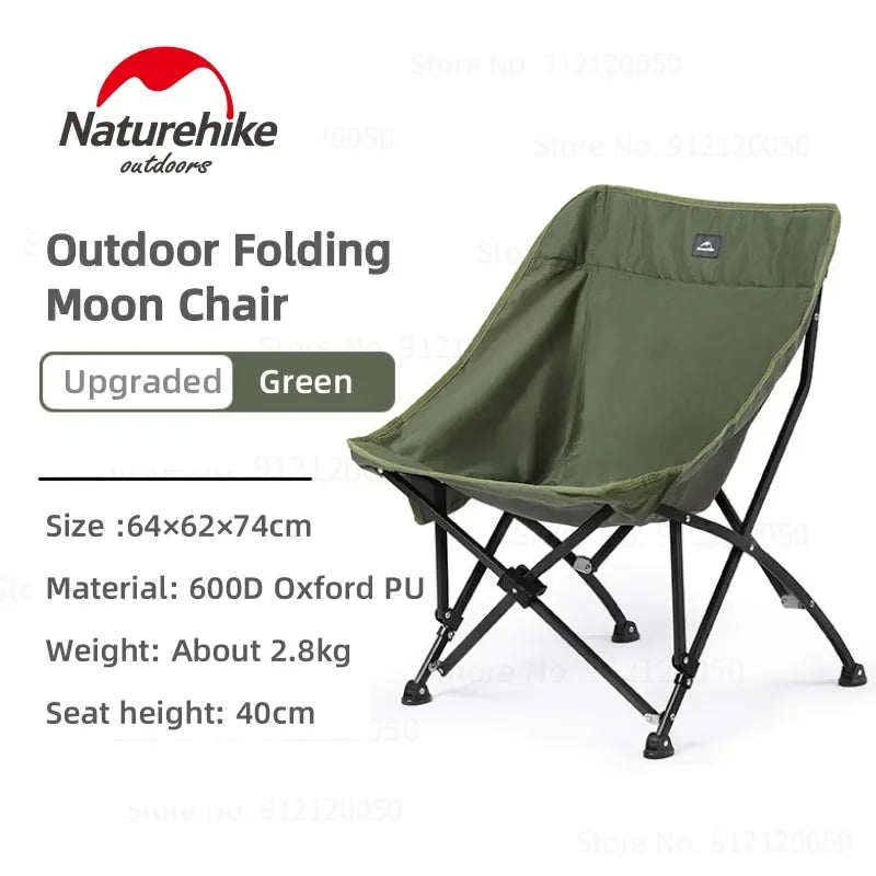 Folding Chair Camping Outdoor Portable Wear-resistant Leisure Chair Picnic Tour Fishing Chair 140KG