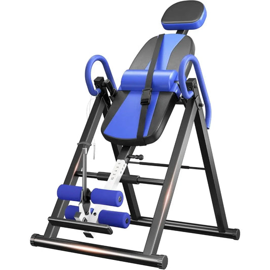 Gravity Heavy Duty Inversion Table with Headrest & Adjustable Protective Belt Back Stretcher Machine