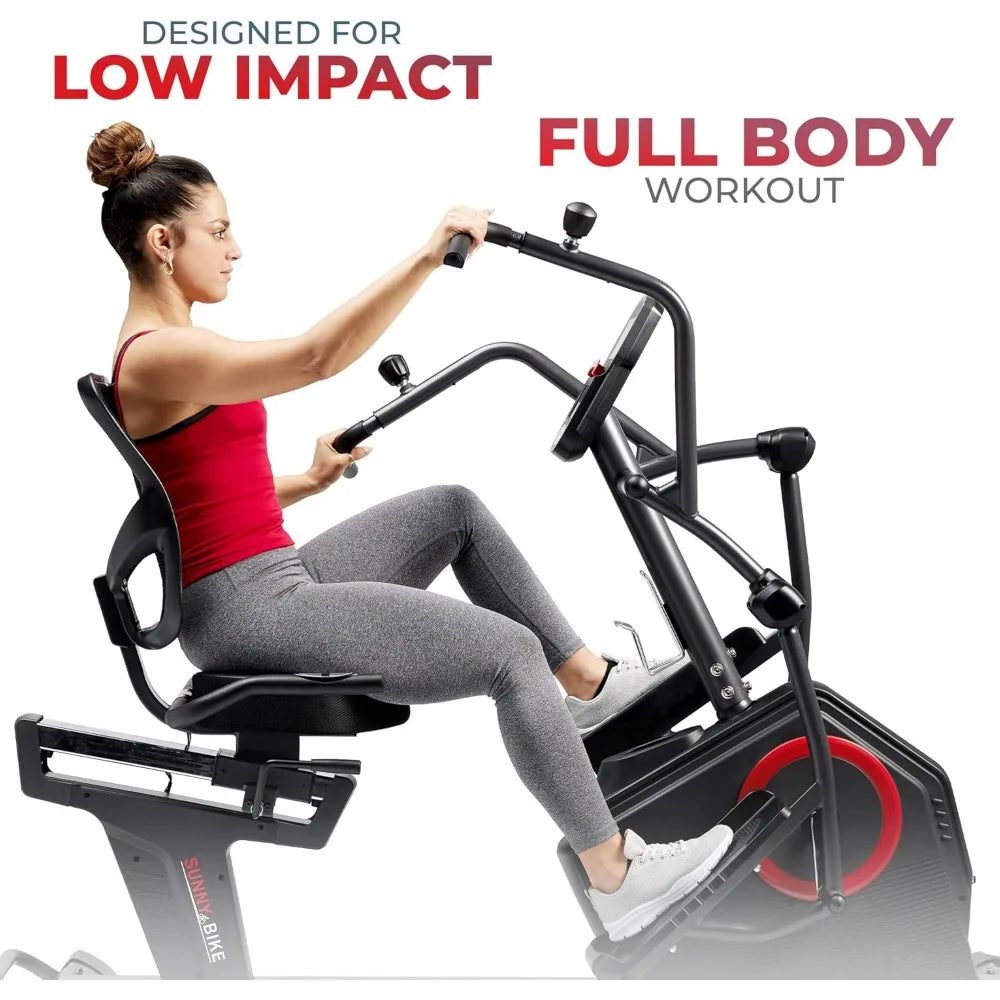 Elite Recumbent Cross Trainer & Elliptical Machine with Arm Exercisers, Easy Adjust Seat