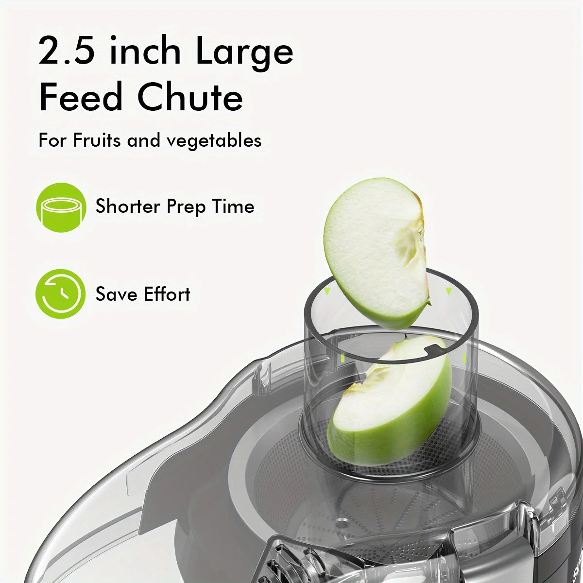 SiFENE Compact Centrifugal Juicer with 3-Speed Settings, Fast Juicer Machine, Easy to Clean, BPA Free, Black