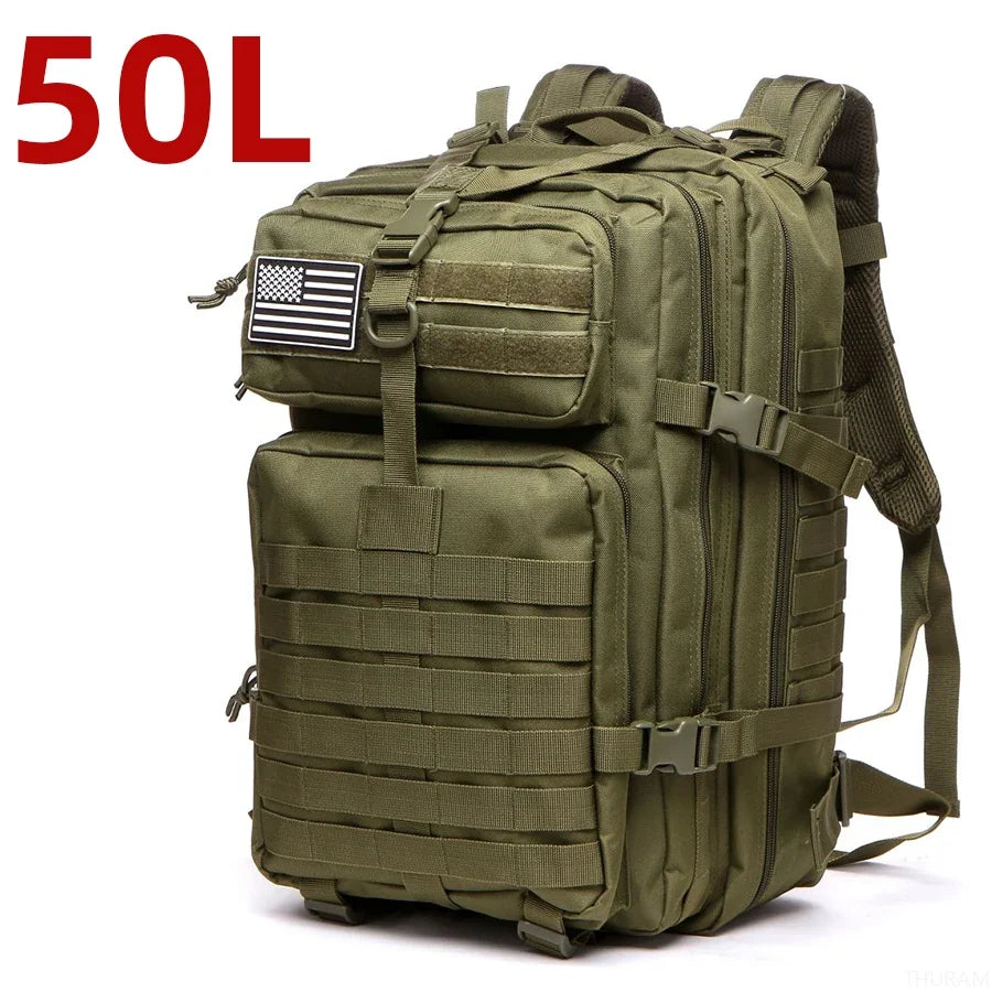 25L/50L 1000D Nylon Waterproof Trekking Camping Hiking Bag Backpack Outdoor Rucksacks Tactical