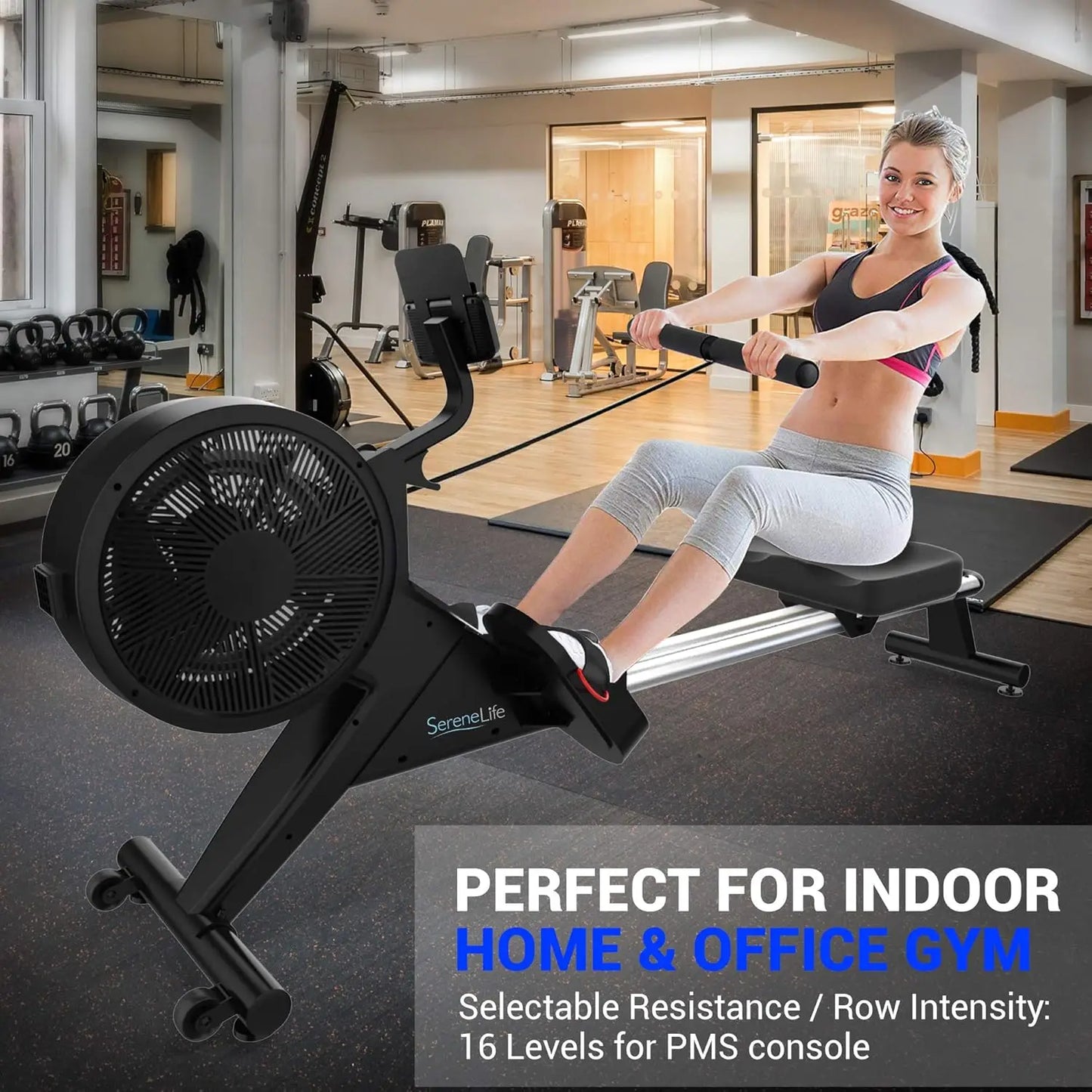 Smart Rowing Machine - For Home Gym with Fitness Monitoring App