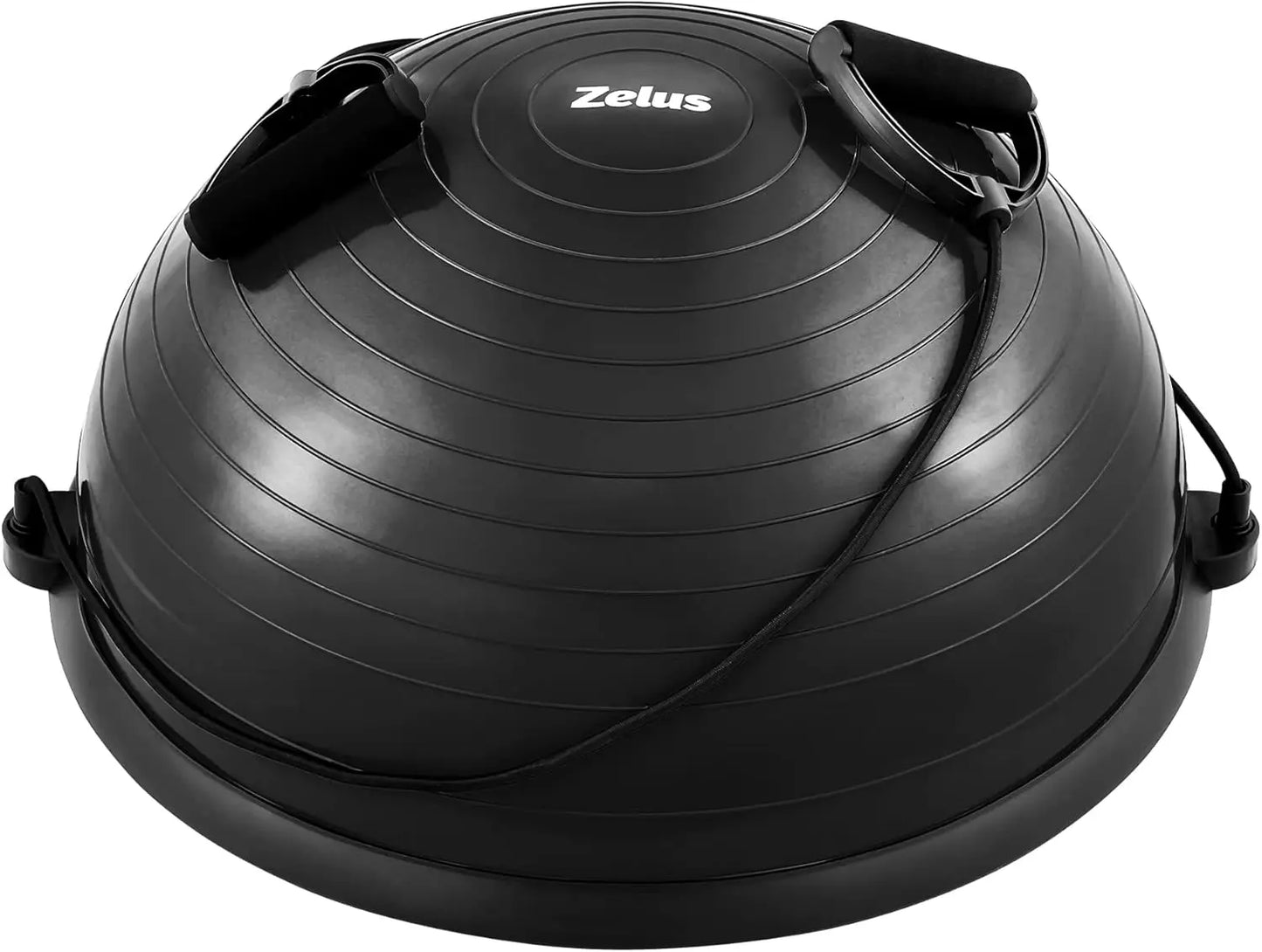 Balance Ball with Resistance Bands and Foot Pump, 23 Inch Half Ball, 330lb Cap, Multiple Color Choices