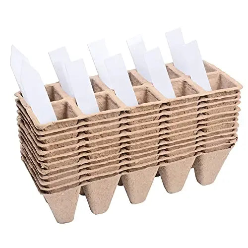 10/20Pcs Seed Starter Tray 10 Cells Biodegradable Pots Seedling Germination Trays for Garden Balcony