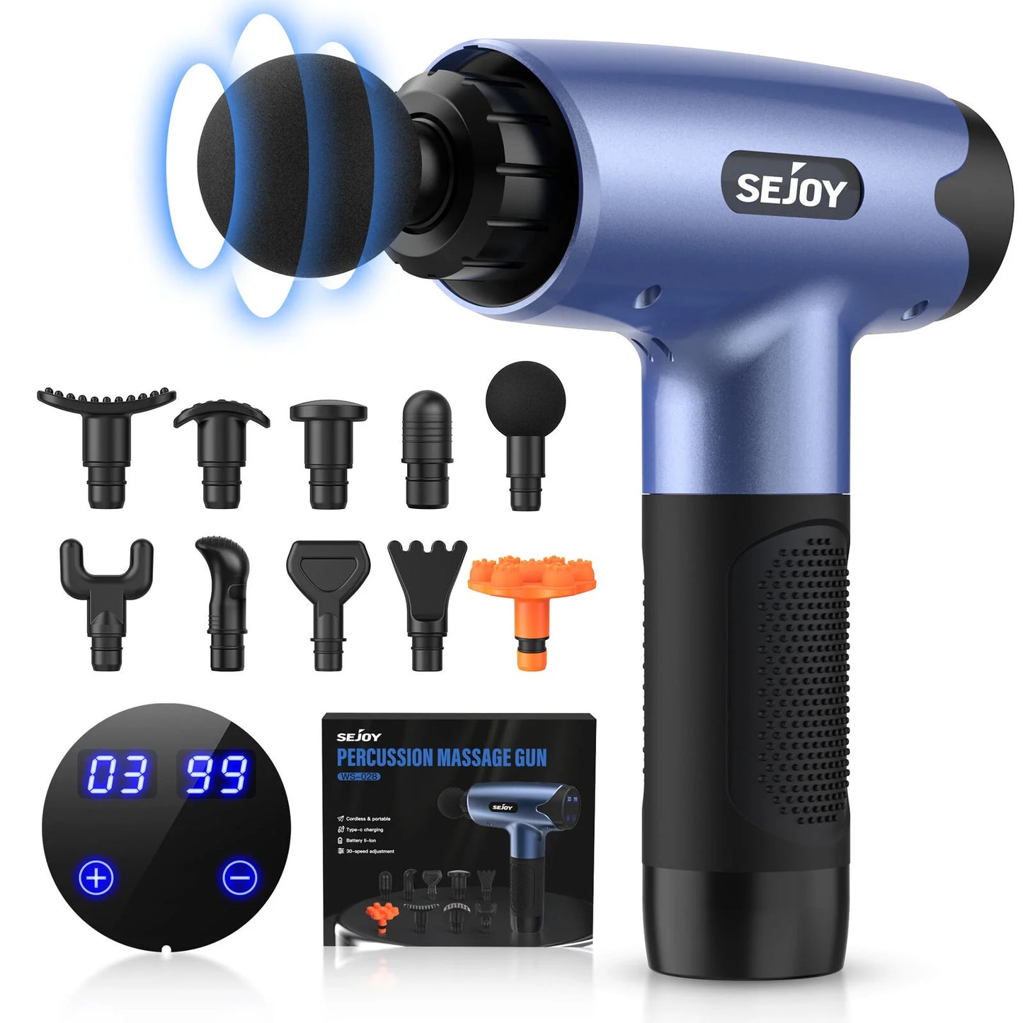 Sejoy 10 Speed Massage Gun Relaxation Deep Tissue Percussion Muscle Relax Massager