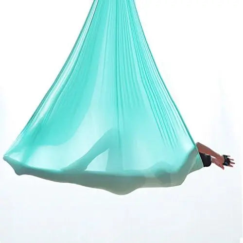 Aerial Silk Yoga Hammock & Swing for Yoga Inversion, Strength Training, Starter Hardware Kit