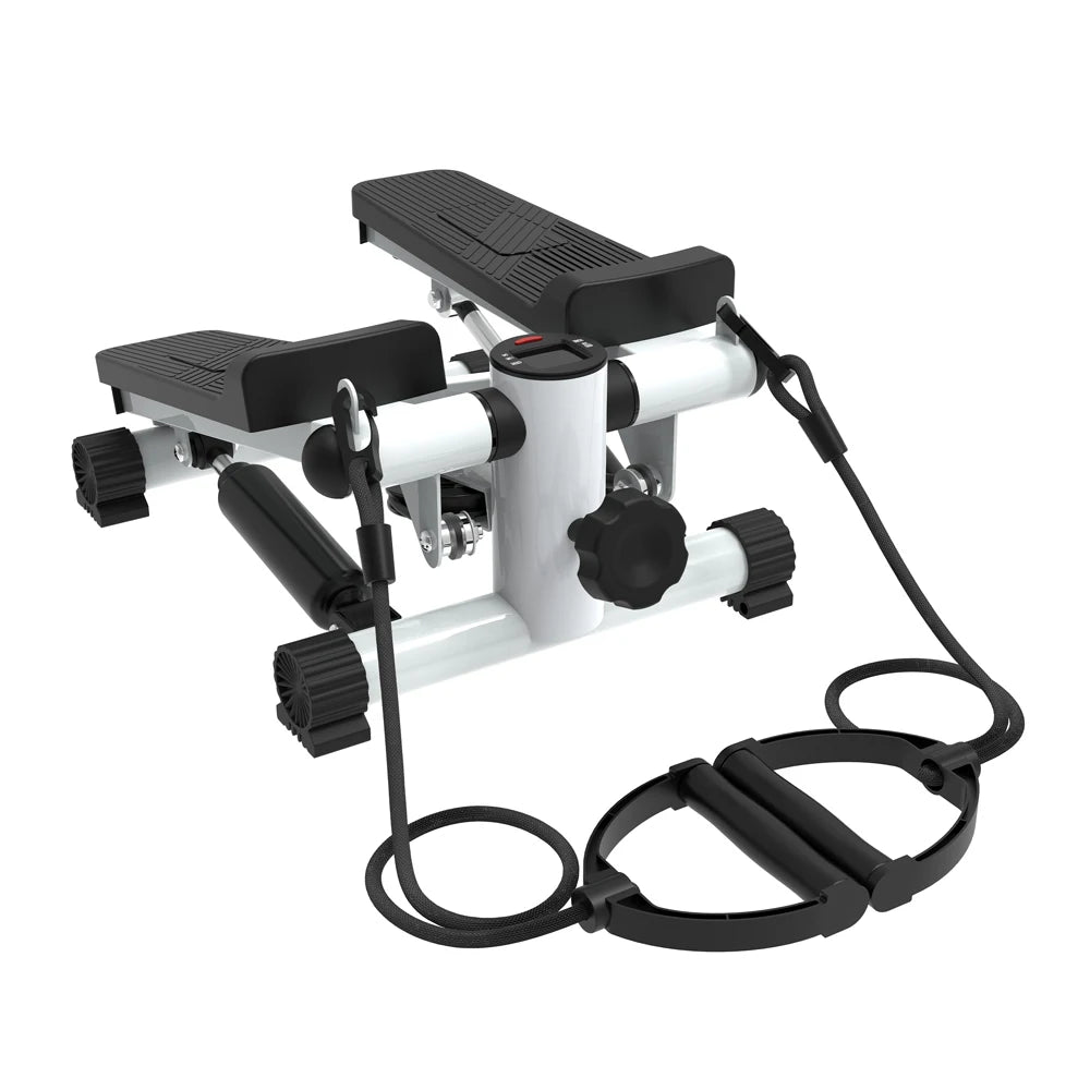 Mini Steppers with Resistance Bands 300LBS Loading Capacity Hydraulic Fitness with LCD Monitor