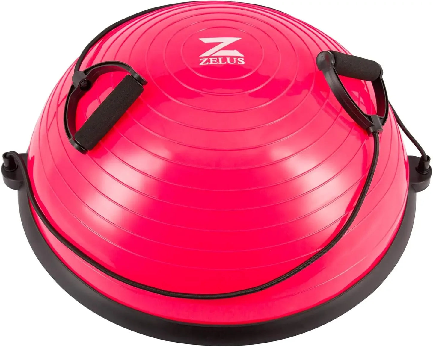 Balance Ball with Resistance Bands and Foot Pump, 23 Inch Half Ball, 330lb Cap, Multiple Color Choices