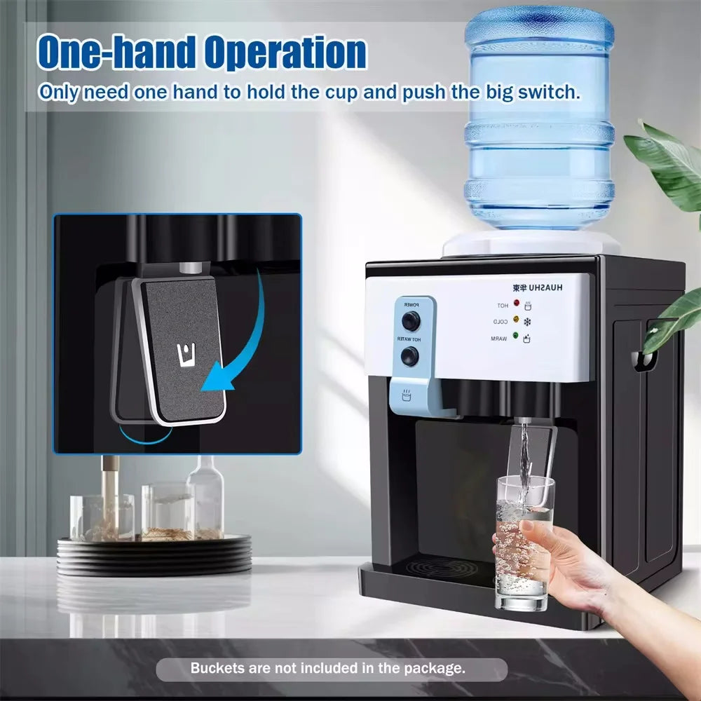 5 Gallon Top Loading Water Cooler Dispenser Countertop Hot+Cold Drinking Machine