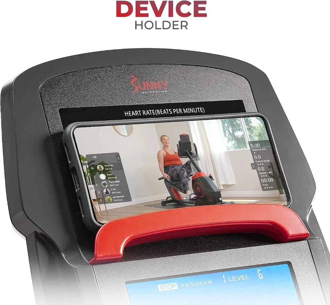 Magnetic Resistance Recumbent Bike with Optional Exclusive SunnyFit™ App and Bluetooth Connectivity