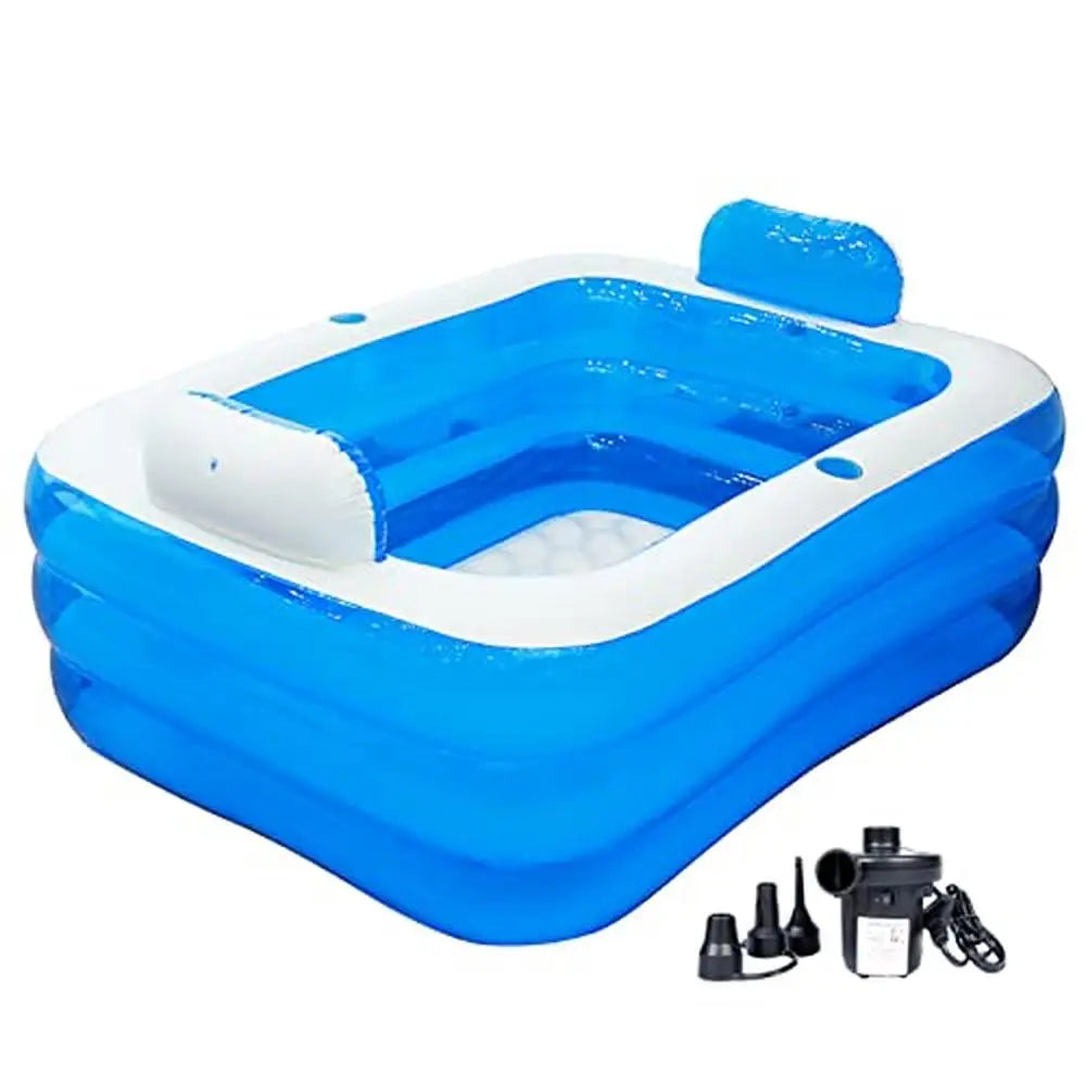 Inflatable Adult Bath Tub 2 Person With Foldable Portable Feature Indoor and Outdoor Spa 160*120*60CM