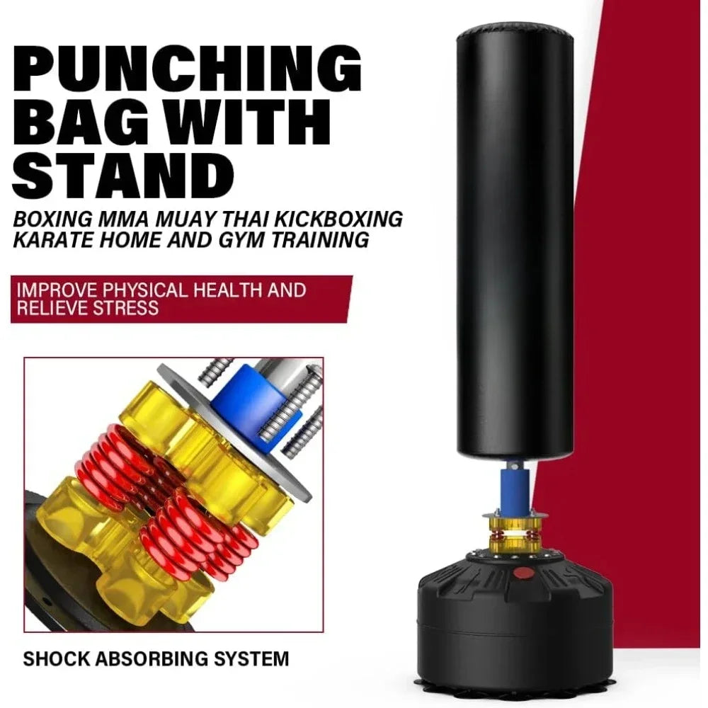 Punching Bag 70" With Boxing Gloves With Stand for Adult Teens