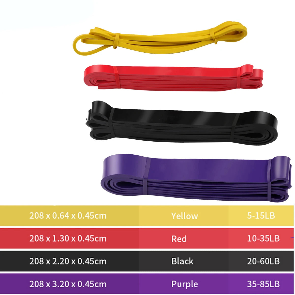 Rubber Resistance Bands for Fitness, Yoga, Crossfit Power Expander Hanging, 41"  208cm