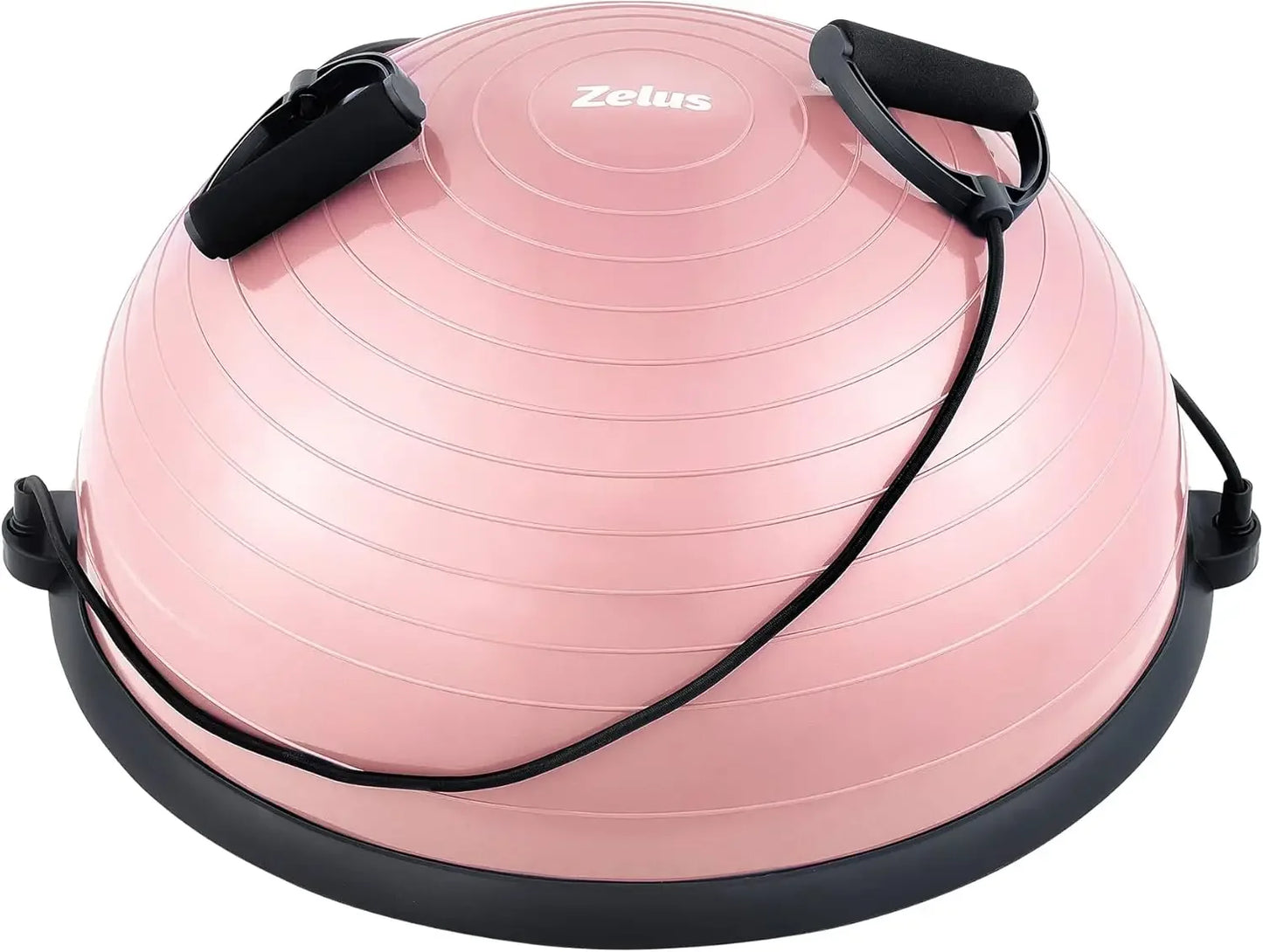 Balance Ball with Resistance Bands and Foot Pump, 23 Inch Half Ball, 330lb Cap, Multiple Color Choices